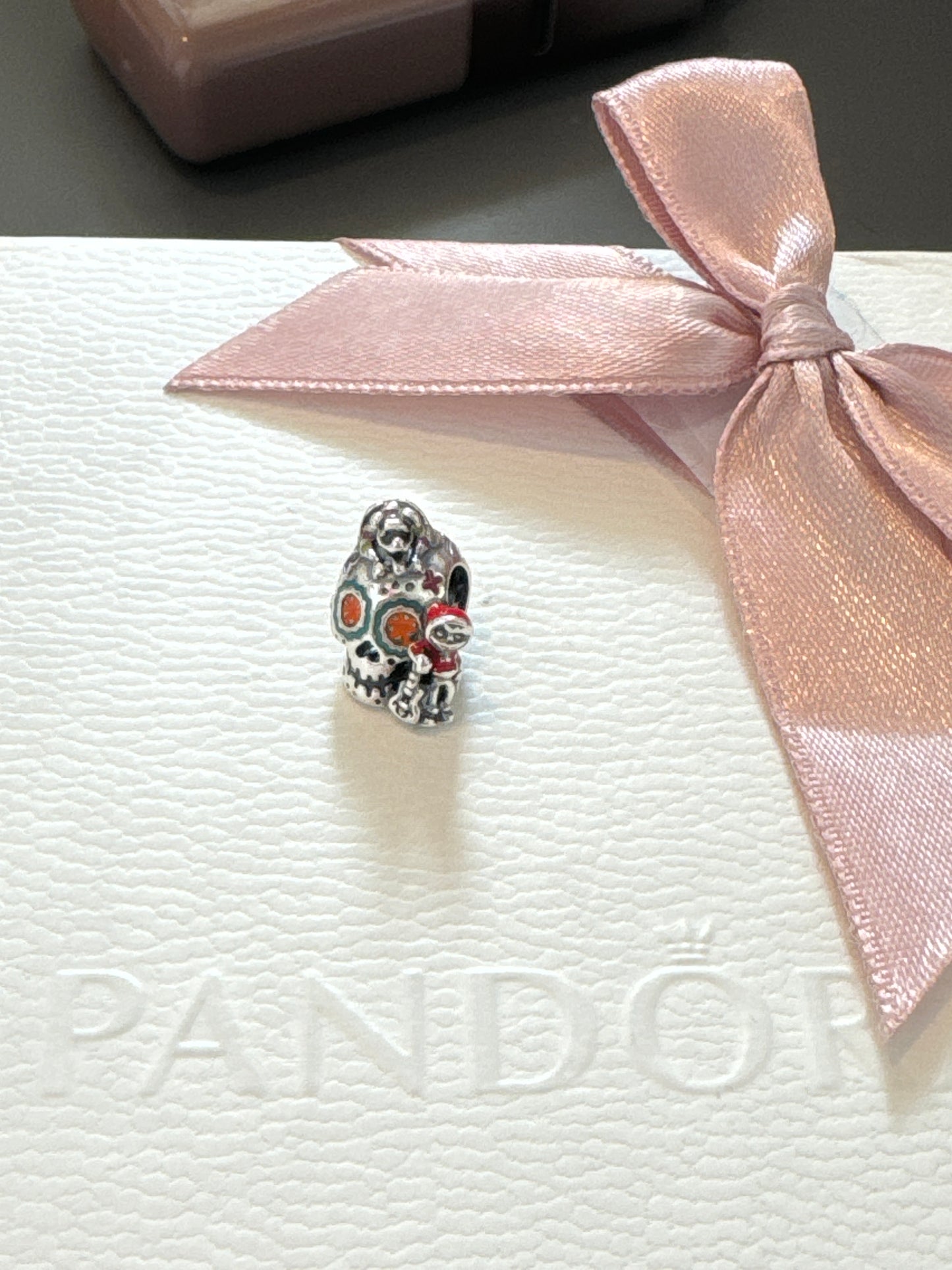 Genuine Pandora Disney Pixar Coco Miguel & Dante Skull Glow-in-the-dark Charm