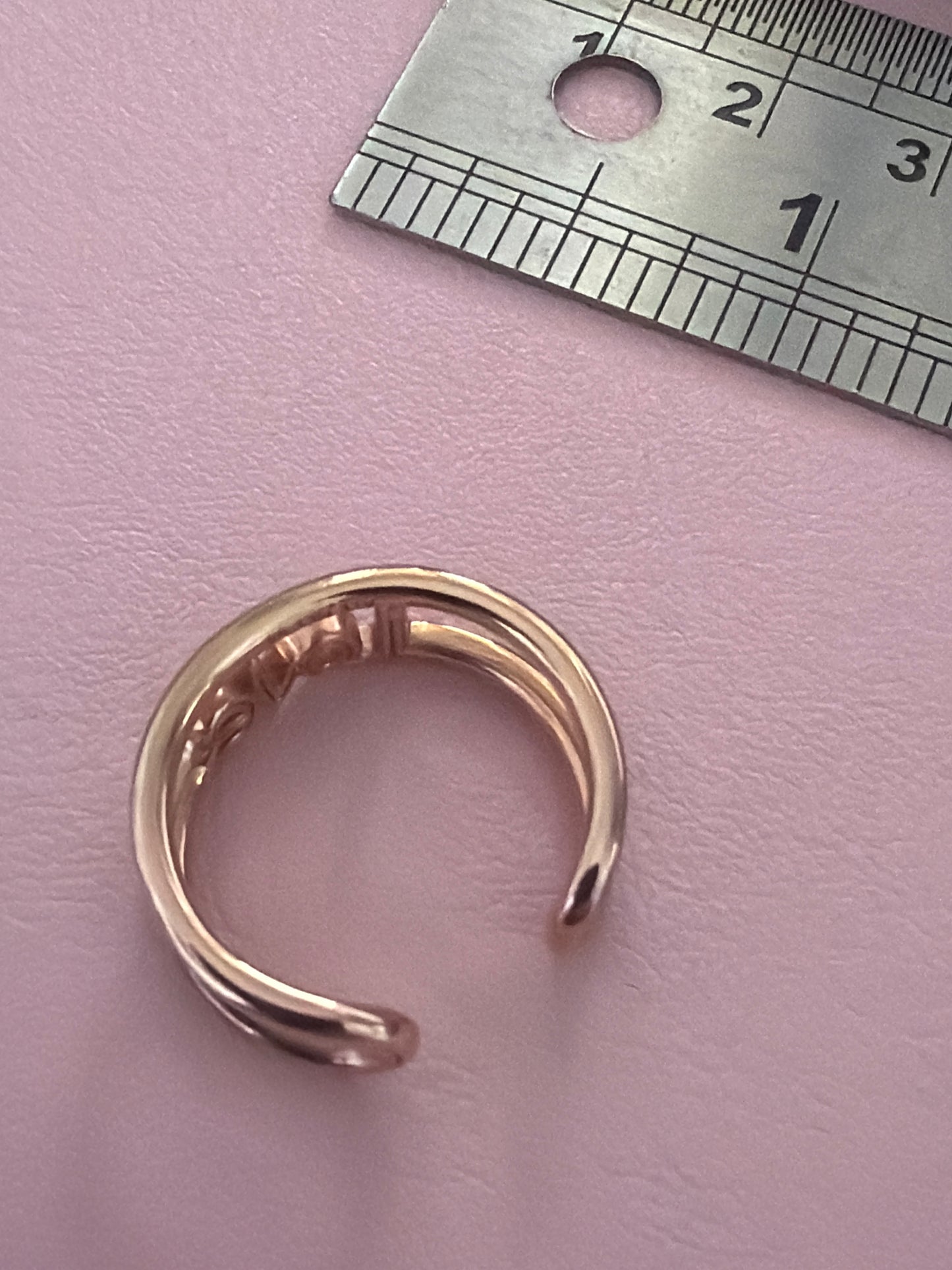 Genuine Pandora Me Essence Rose Gold Love Word Ring 54