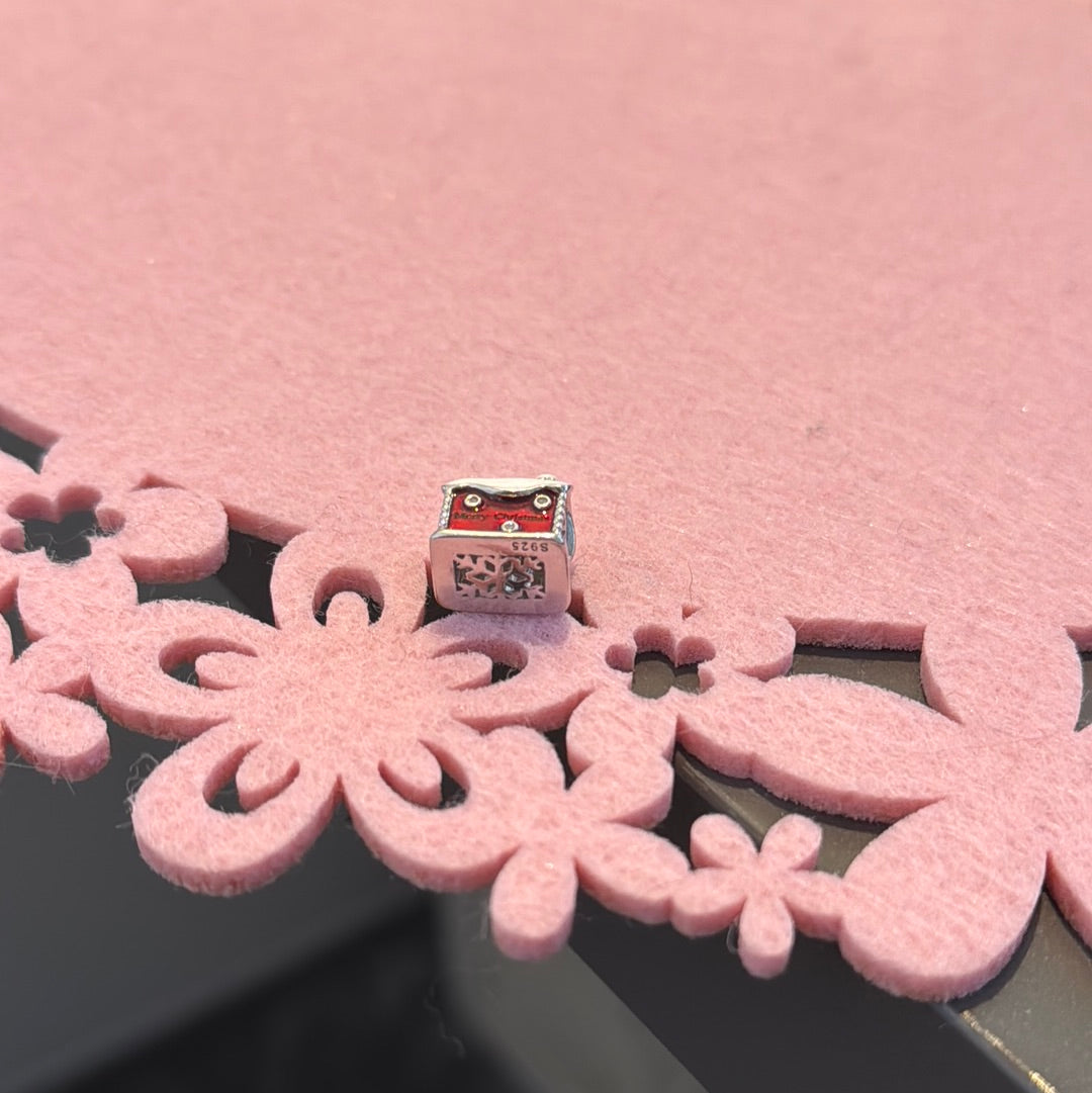 Genuine Gnoce Enamel Christmas House Snowman Charm