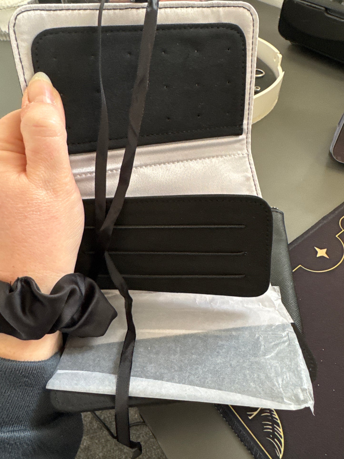 Genuine Pandora Black Jewellery Storage Clutch Bag & Jewellery Wrap