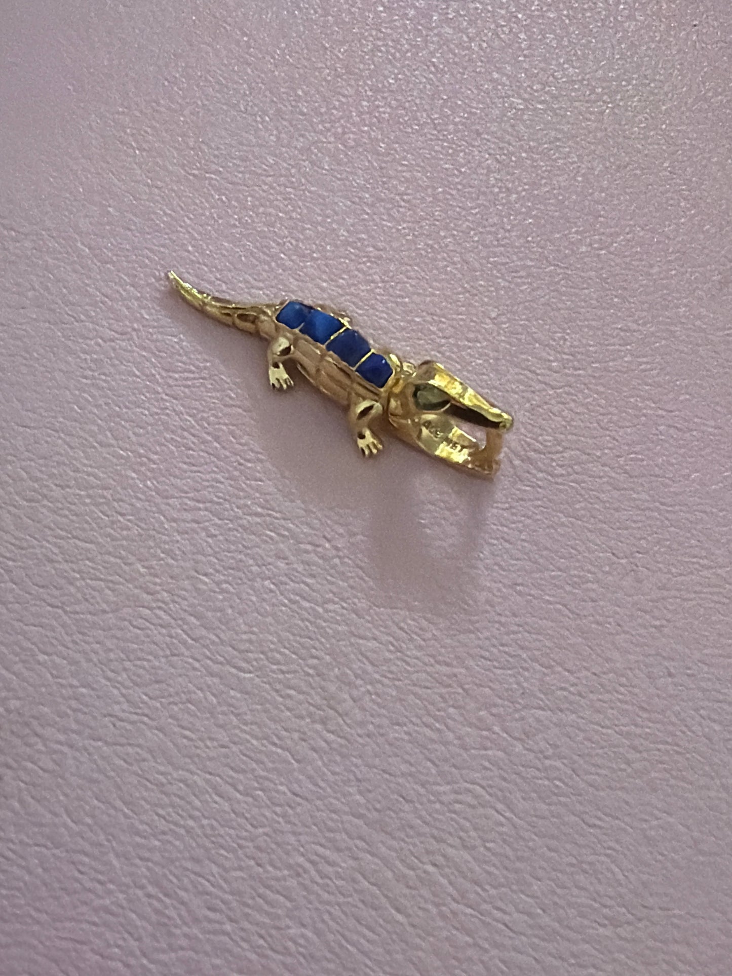 Genuine Pandora New Style Shine Gold Alligator Charm Dangle Pendant