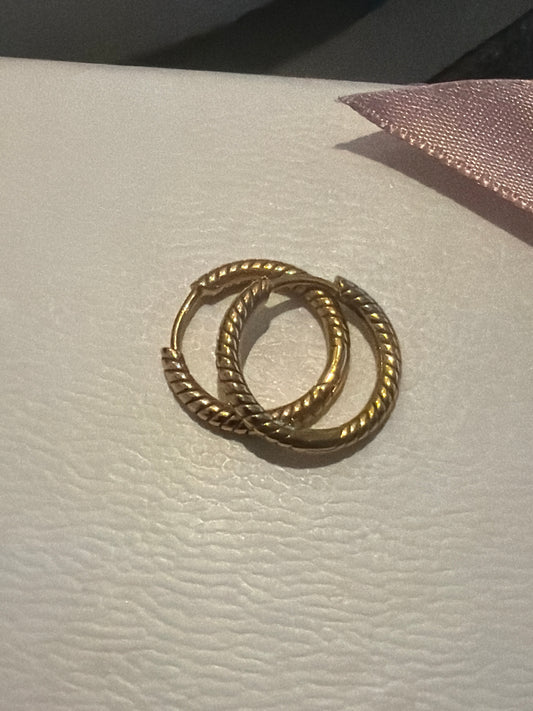 Genuine Pandora shine Gold Small Snake Hoop Earrings