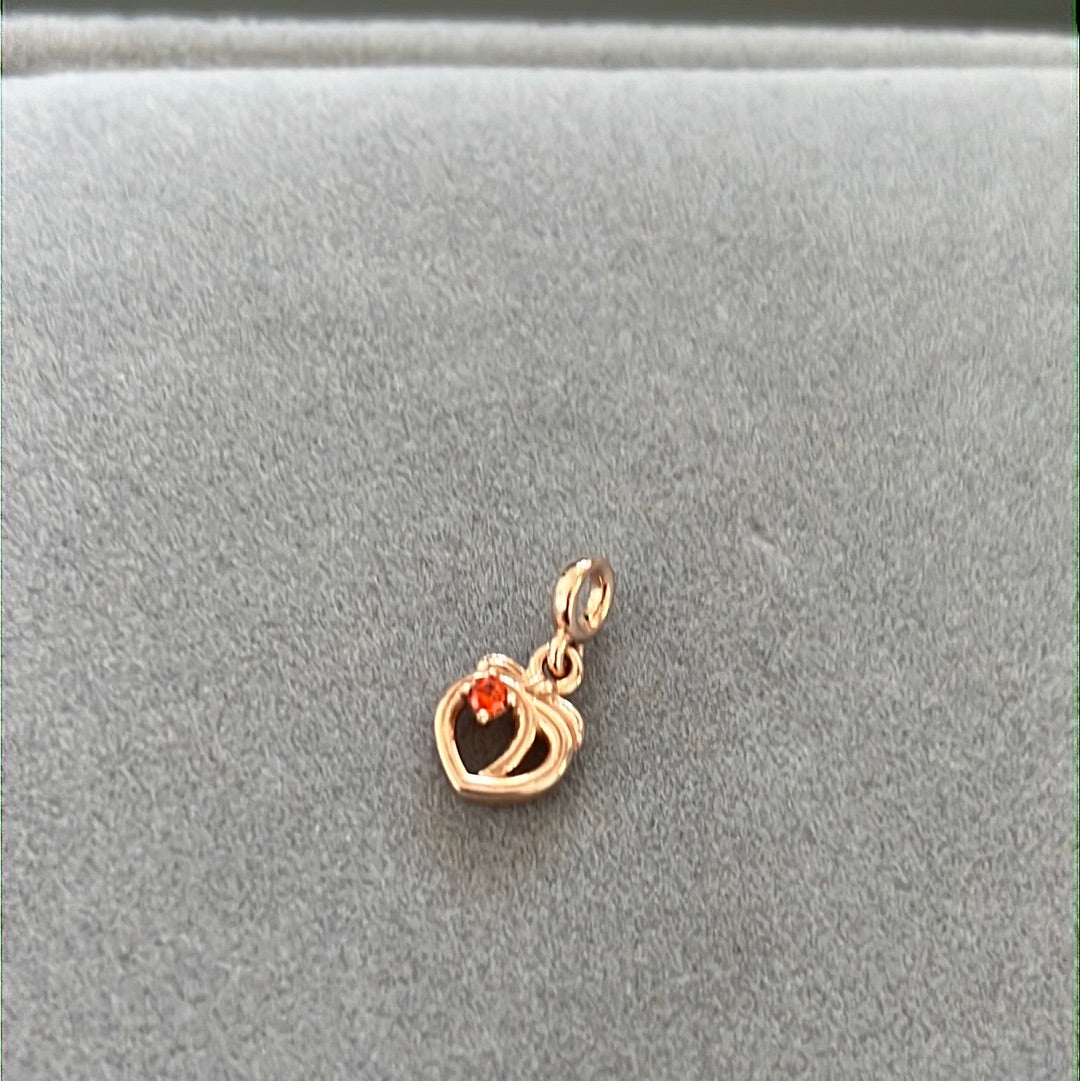 Genuine Pandora Essence Rose Gold Me Dangle Tiny Pave Heart Love Charm