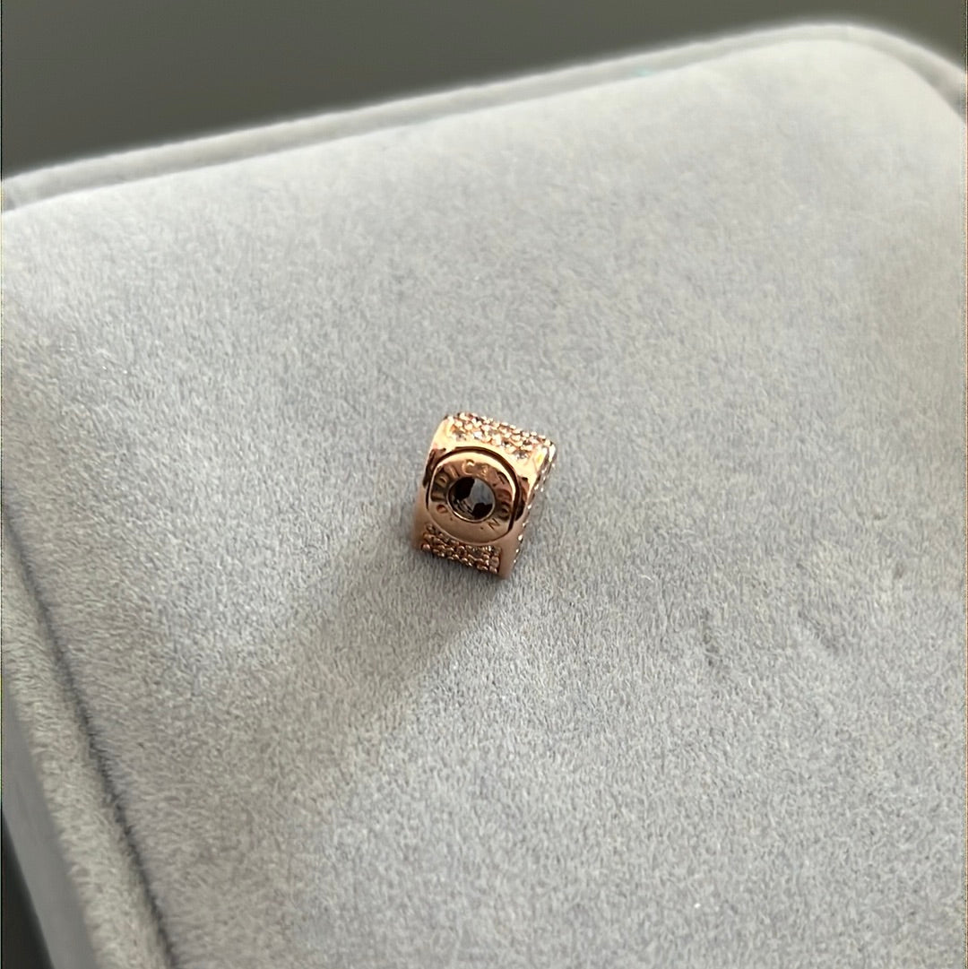 Genuine Pandora Essence Rose Gold Dedication HTF RARE Charm