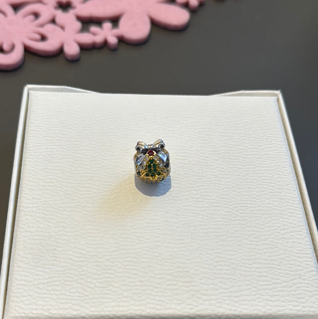 Genuine Gnoce Pave Christmas Tree Bauble Charm