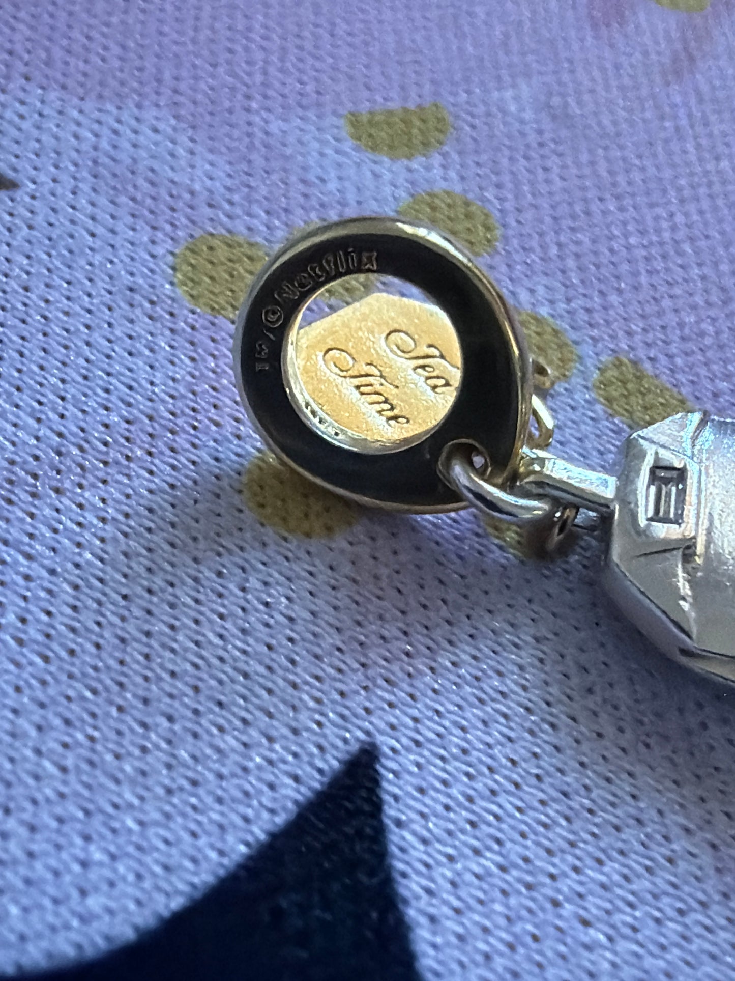 Genuine Pandora Shine Gold Bridgerton Time for Tea HTF Dangle Charm