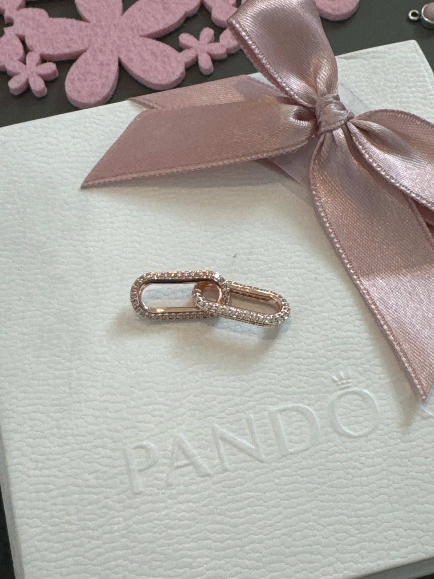 Genuine Pandora Me Rose Gold Pave Link