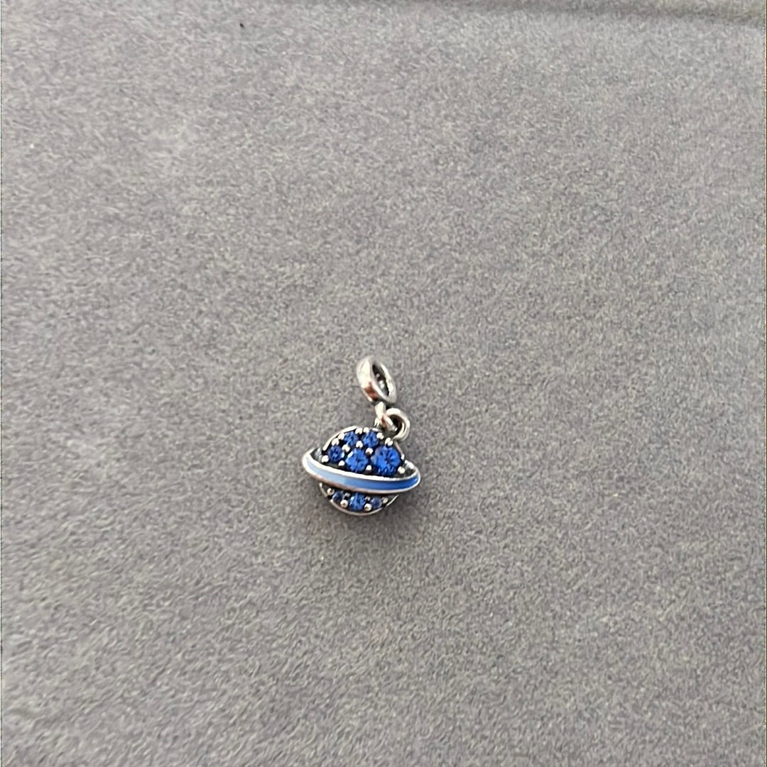 Genuine Pandora Me Essence Pave Blue Planet Charm