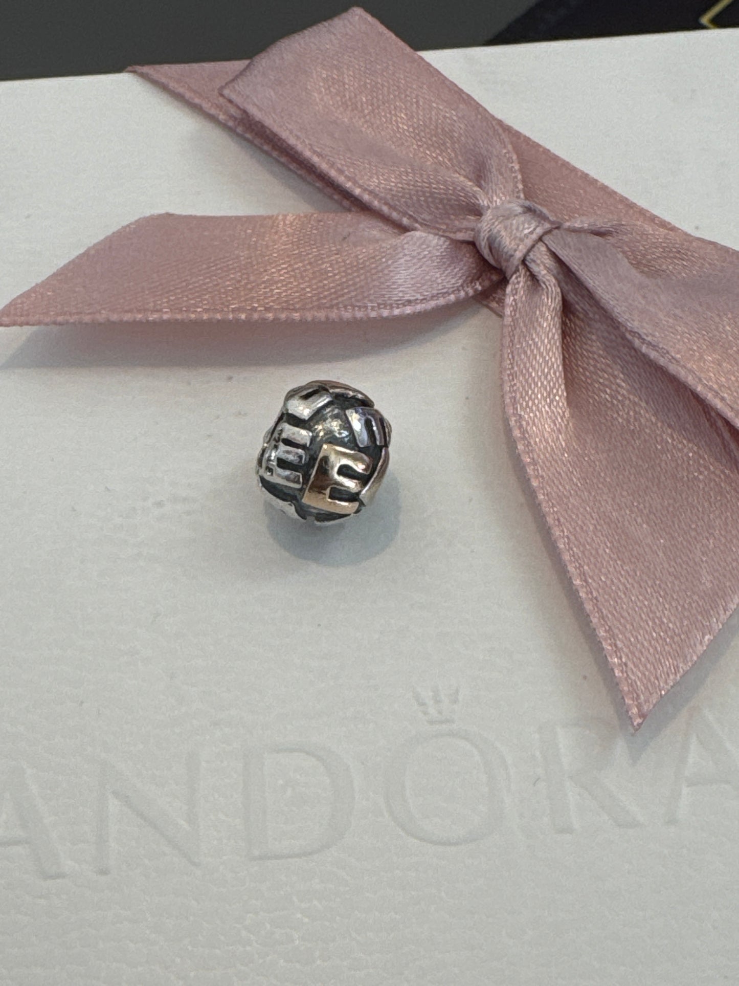 Genuine Pandora Retired Two Tone Letter E