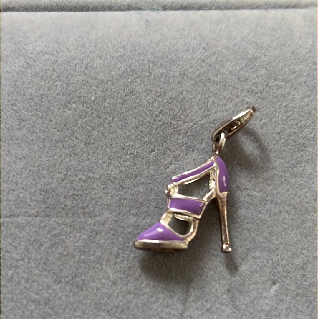 Genuine Thomas Sabo Purple Enamel Shoe High Heel Dangle Charm