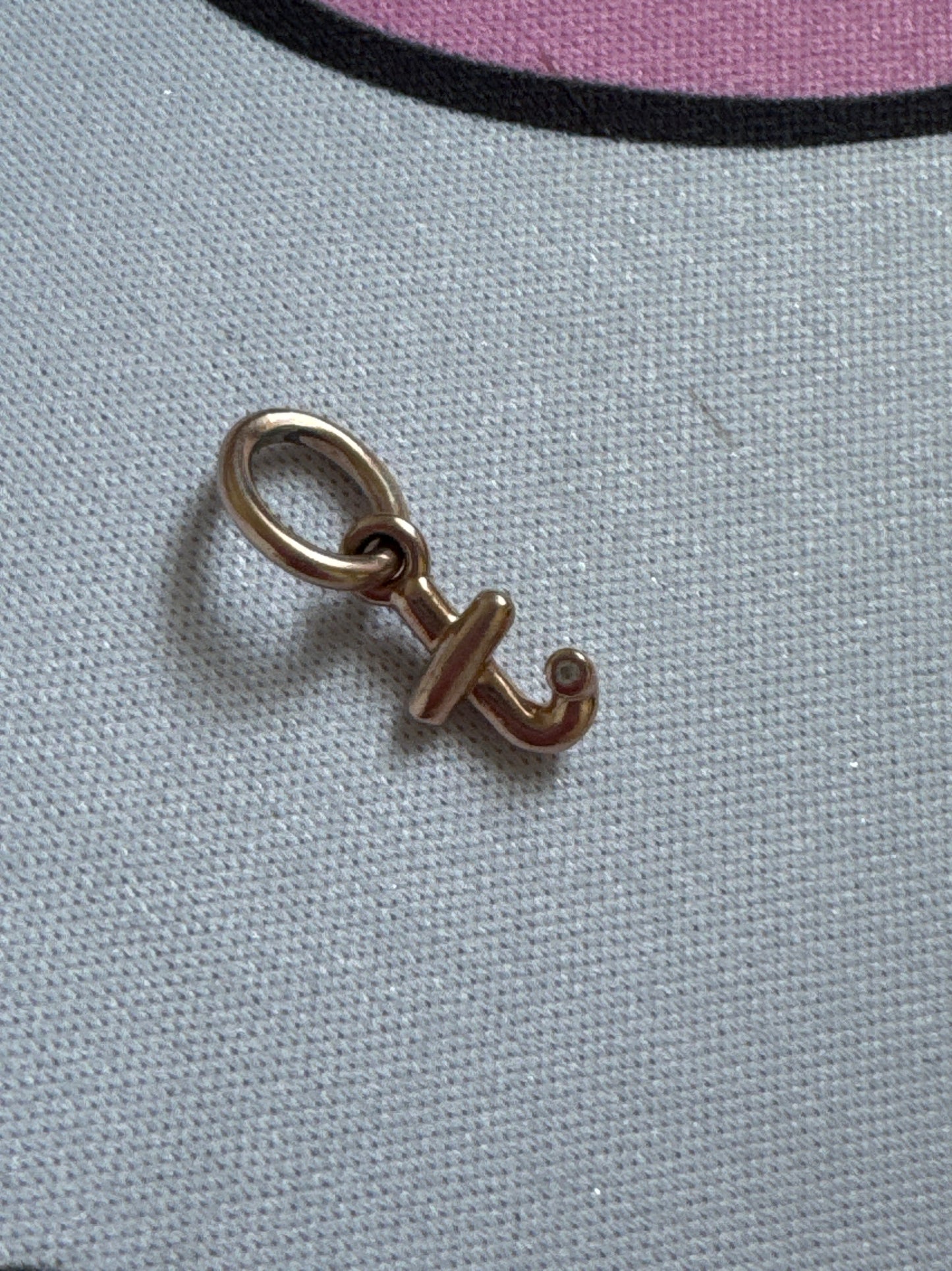 Genuine Pandora Rose Gold Tiny Dangle Letter T Charm