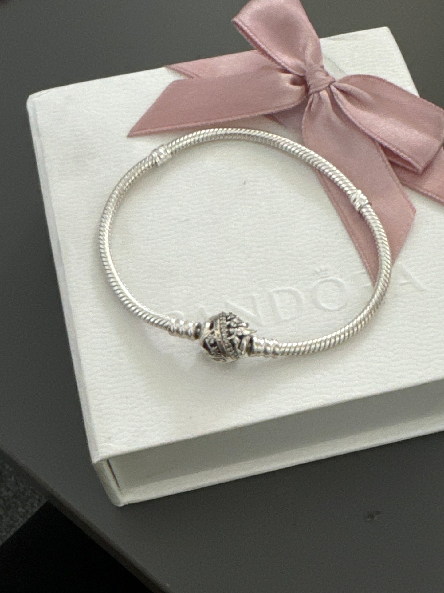 Genuine Pandora Disney Tinker Bell Pave Clasp Bracelet Moments 19cm 'Believe in pixie dust'
