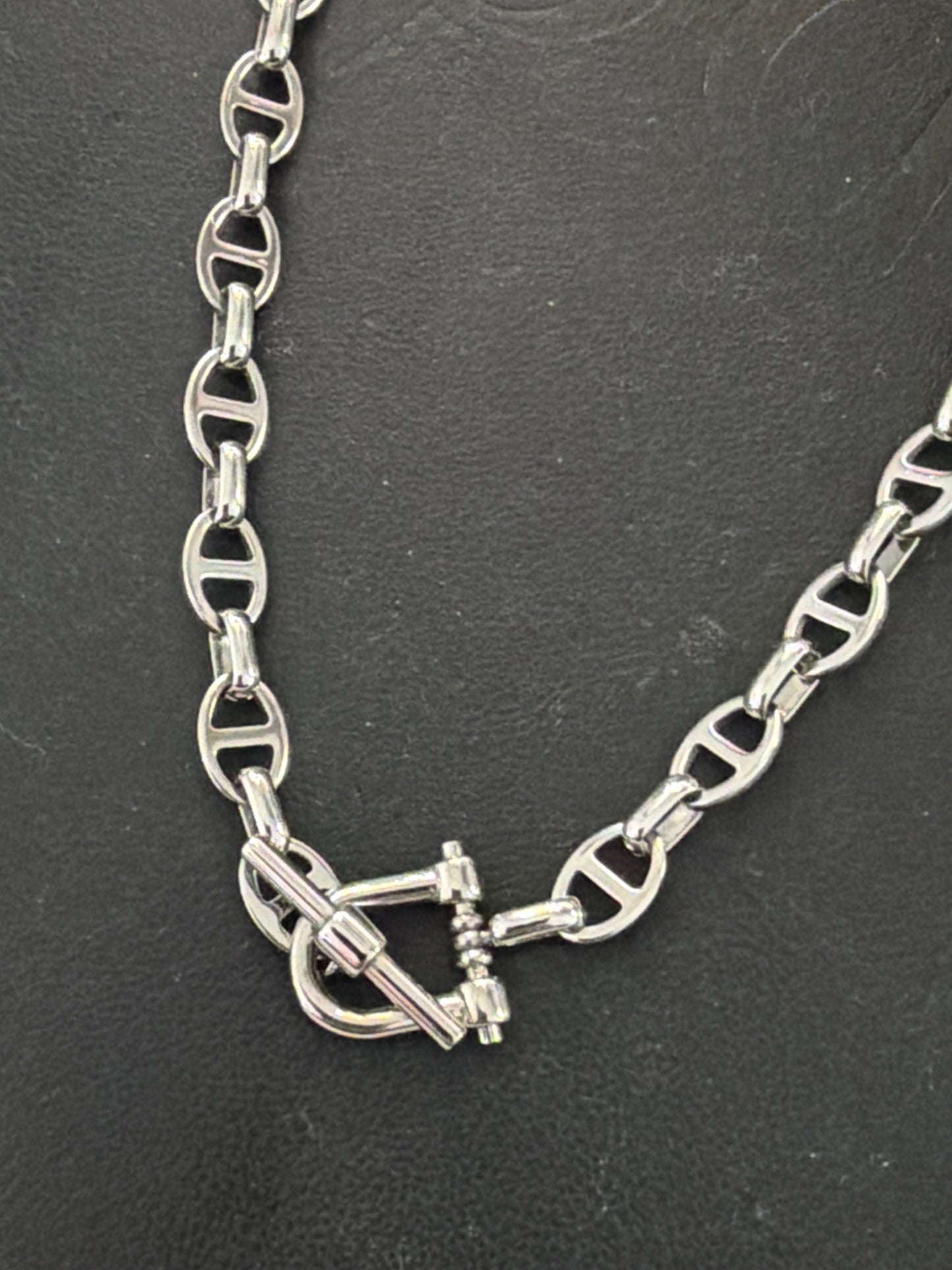 Genuine Nomination Ecclettica Silver T-Bar Link Necklace 46cm