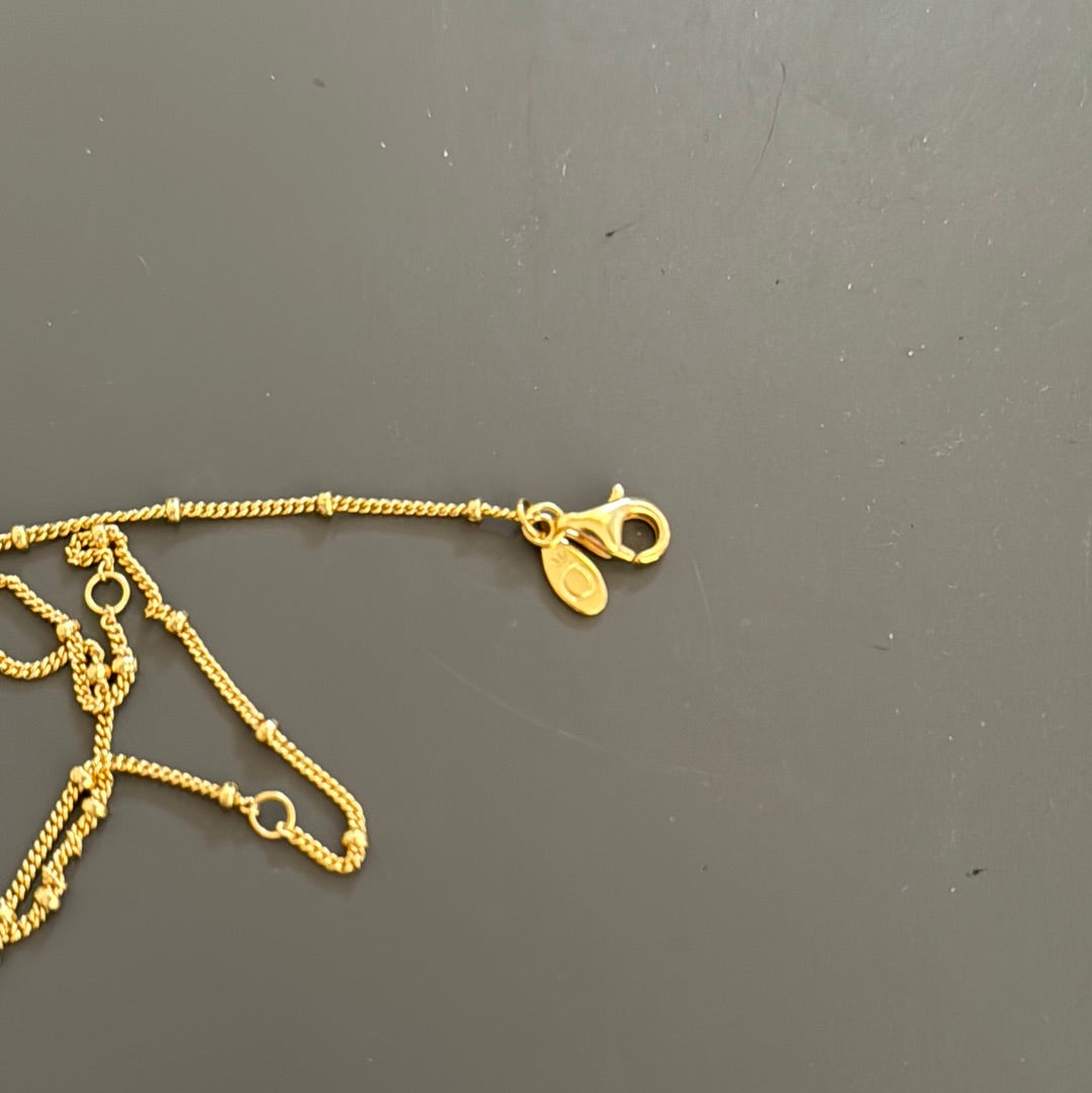 Genuine Pandora Shine Gold Chain Dotted Beaded 70cm Drop