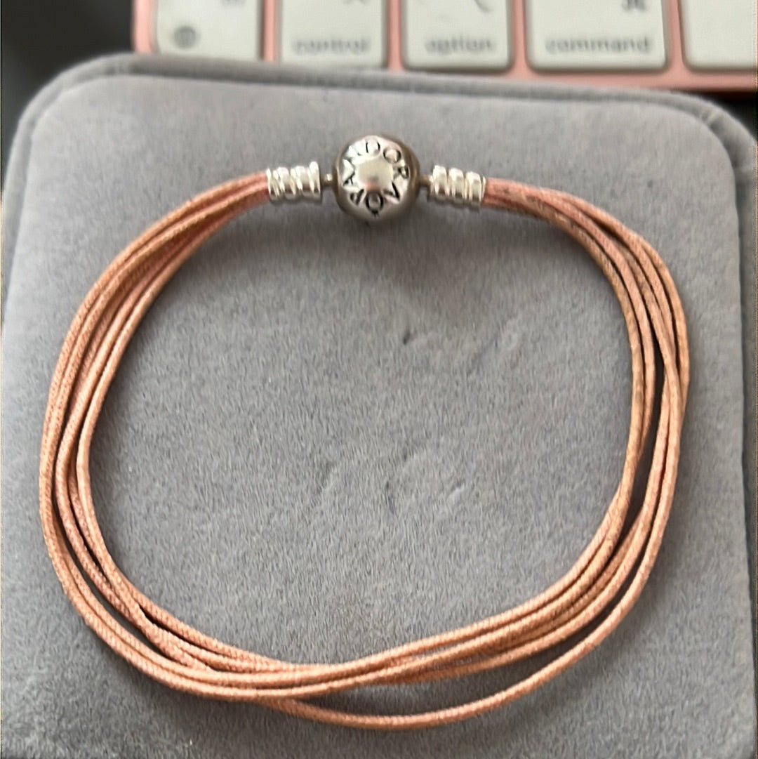 Genuine Pandora Pink String Bracelet 20cm