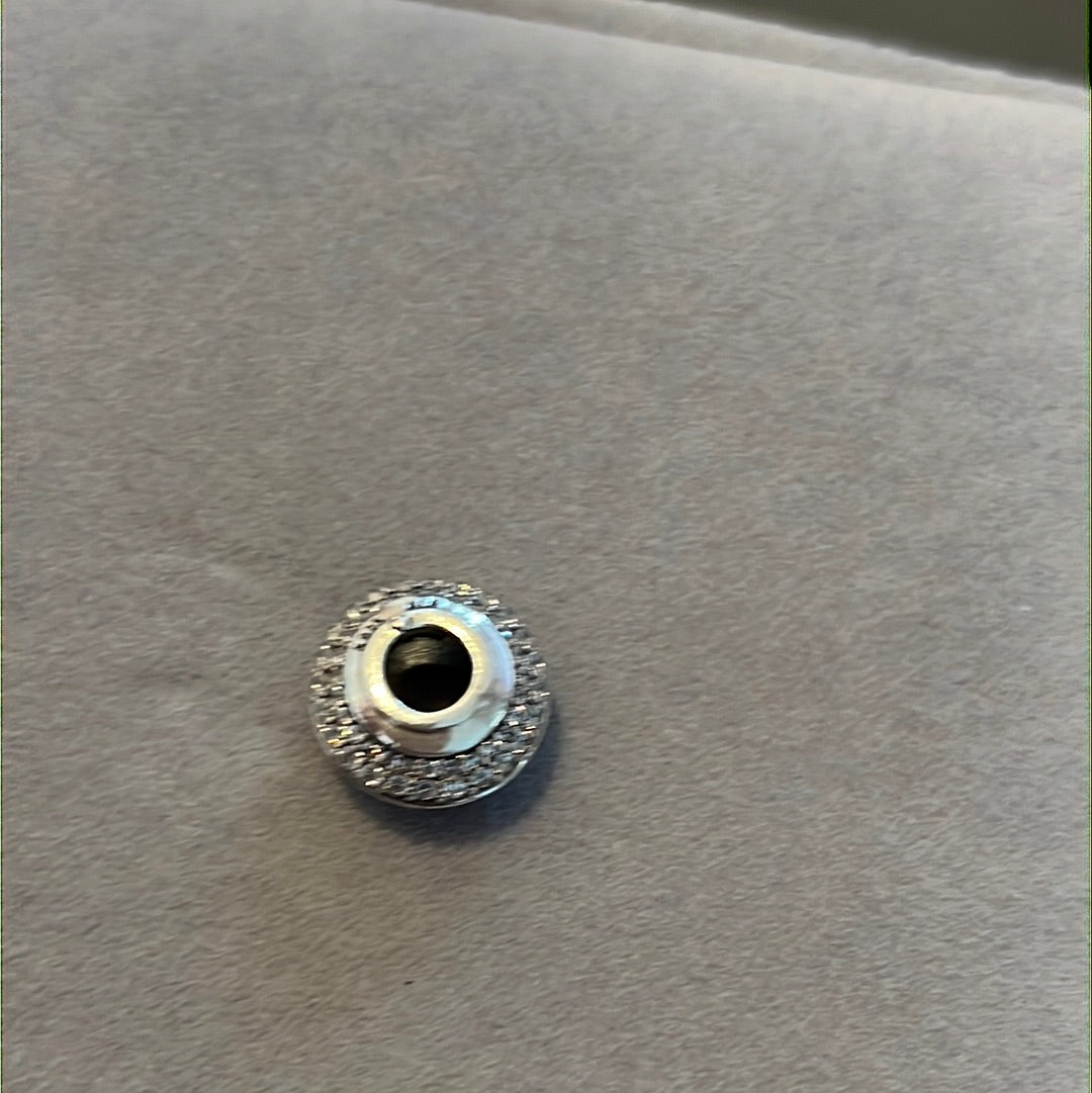 Genuine Pandora Pave Line Large Spacer Side Heart Charm