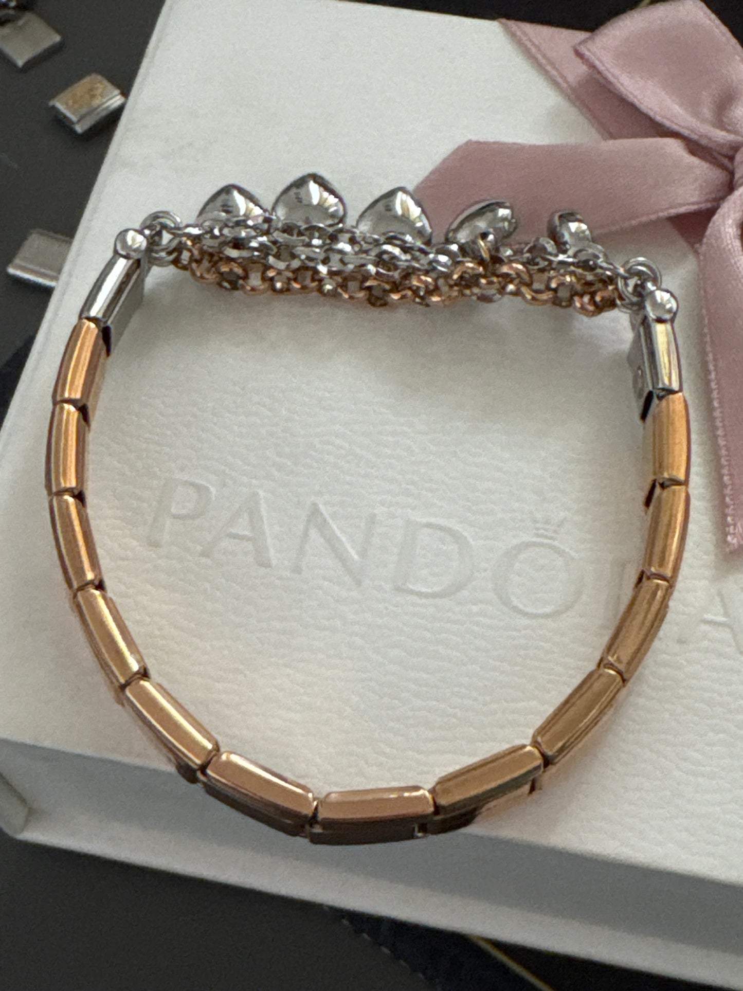 Genuine Nomination Special Edition MIXIT Bracelet with Hearts