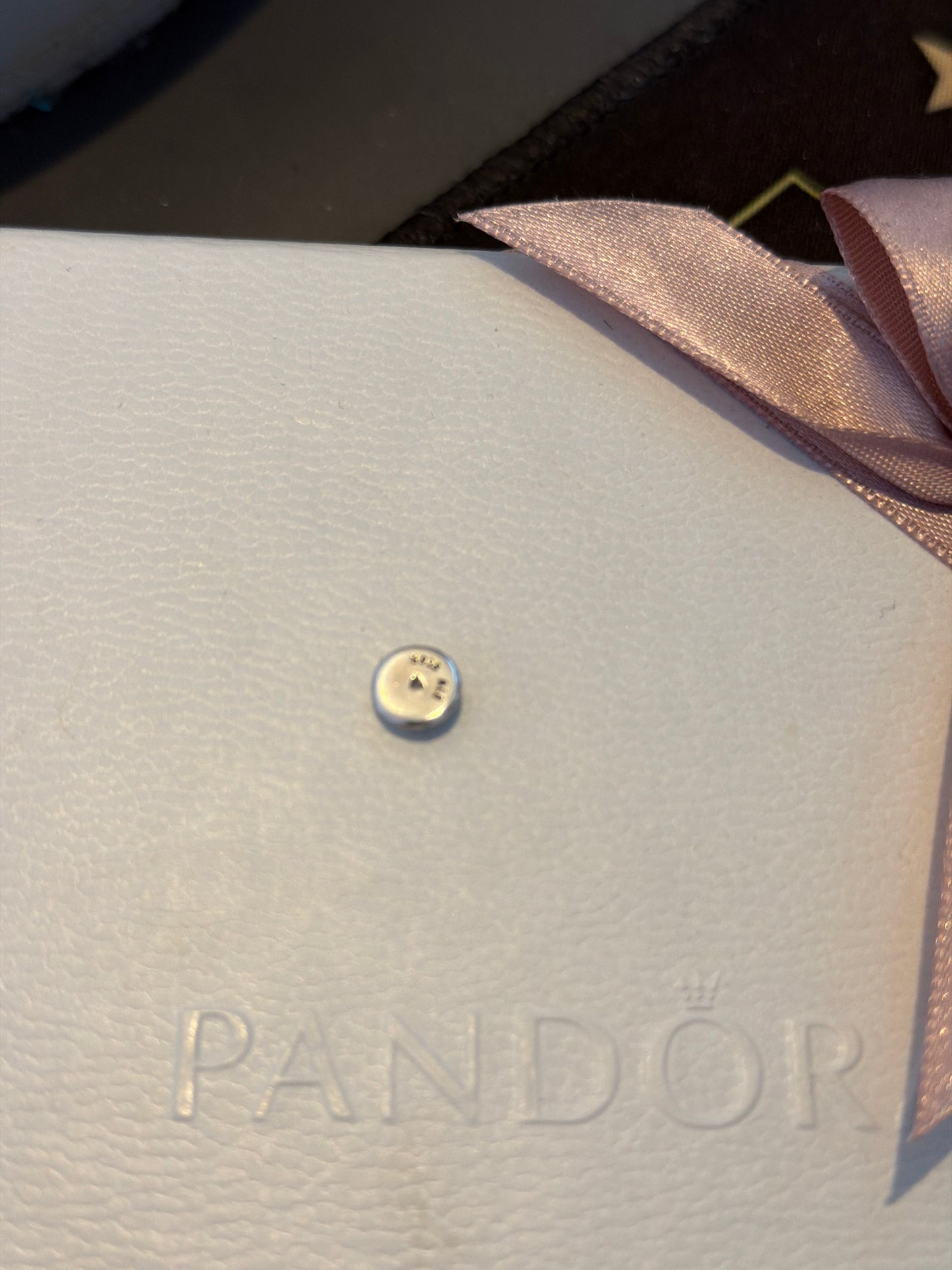 Genuine Pandora Stone Disc Clear Stone Petite