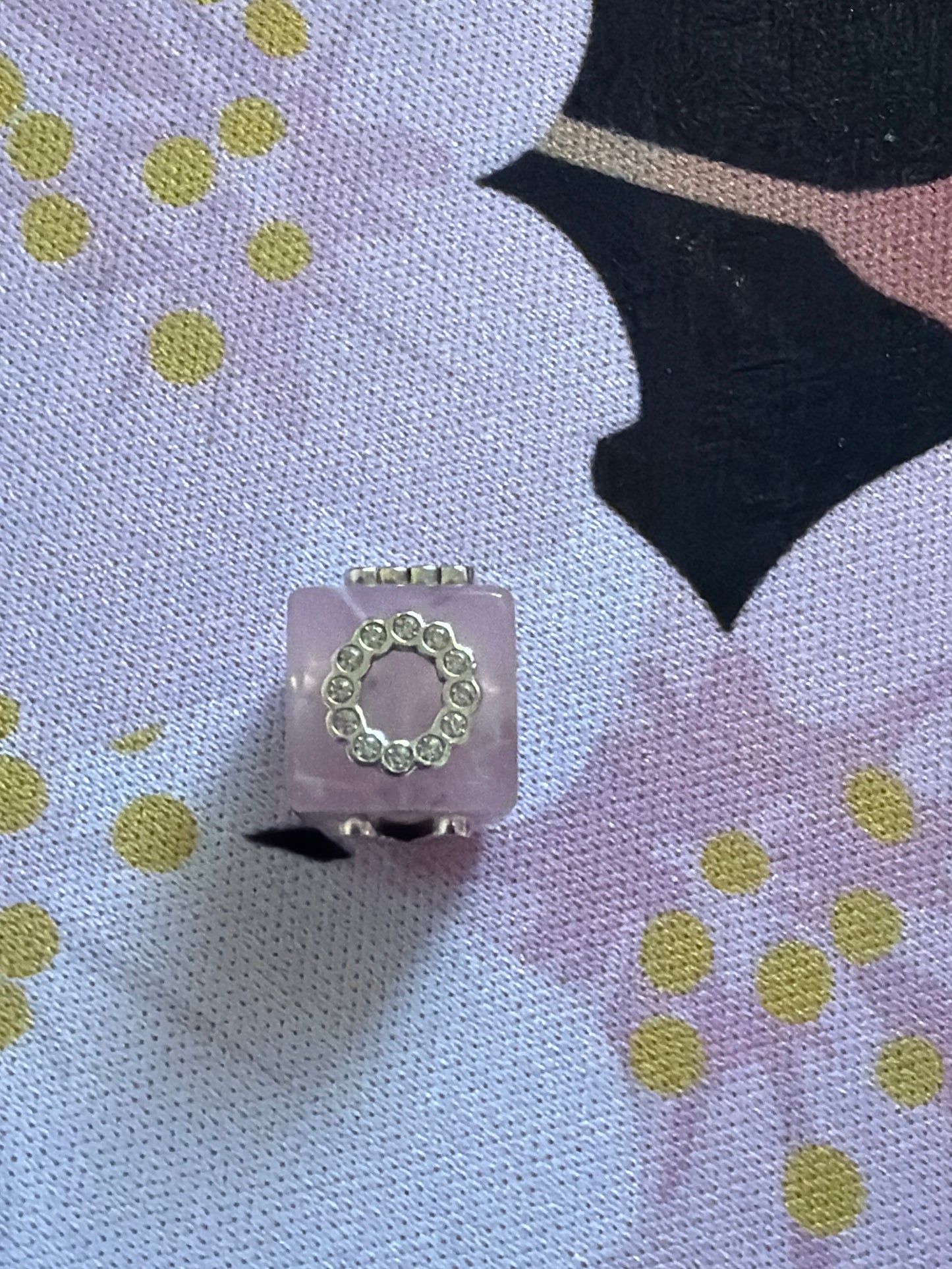 Genuine Pandora Silver Pink Murano Glass Love Cube Charm