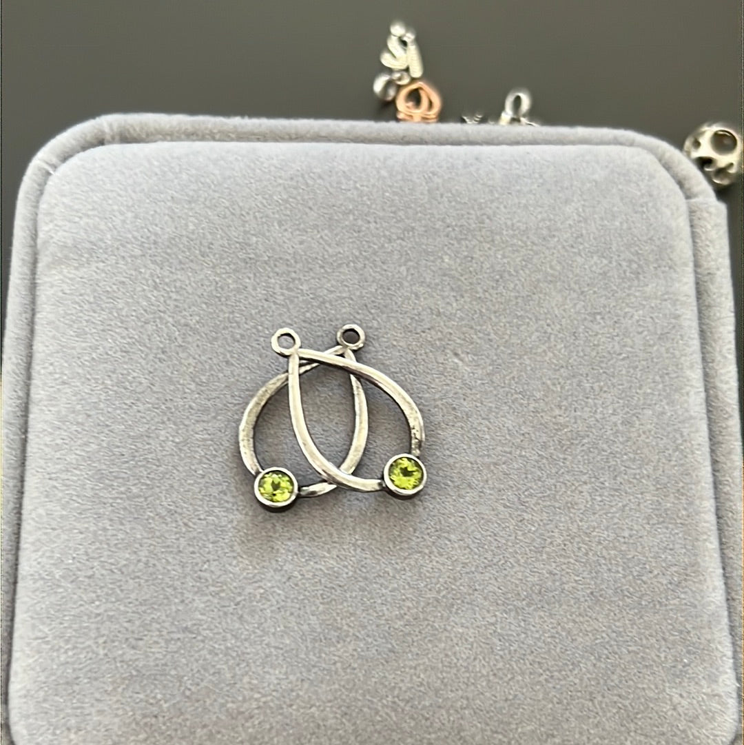 Genuine Pandora Peridot Rare Dangle Earring Charms