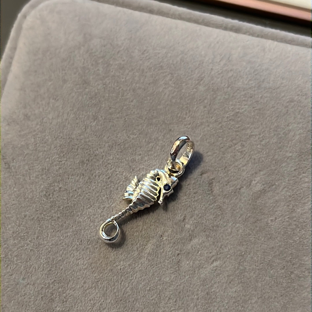Genuine Links of London Seahorse Blue Eyes Dangle Charm