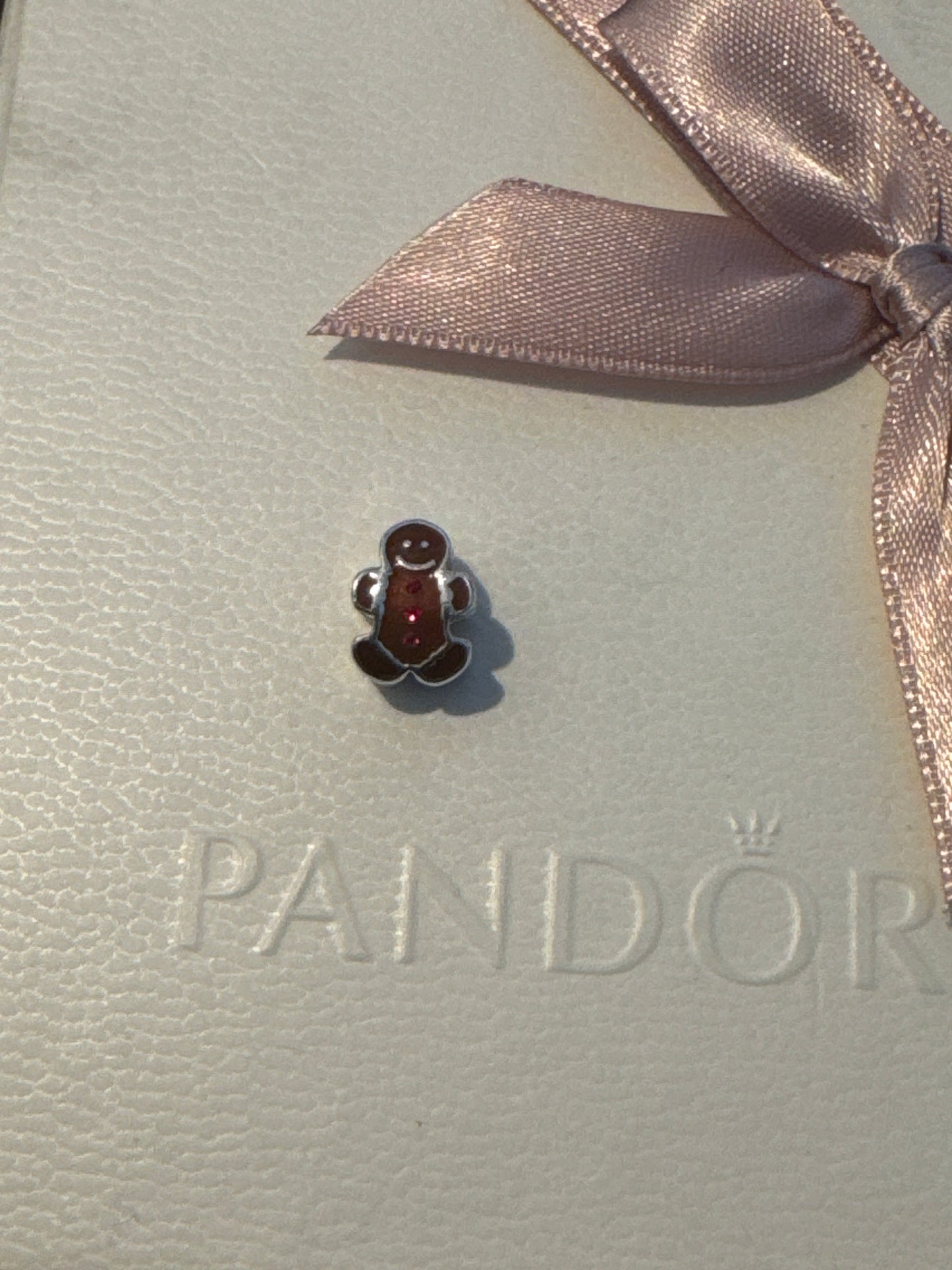 Genuine Chamilia Enamel Gingerbread Man Christmas Charm