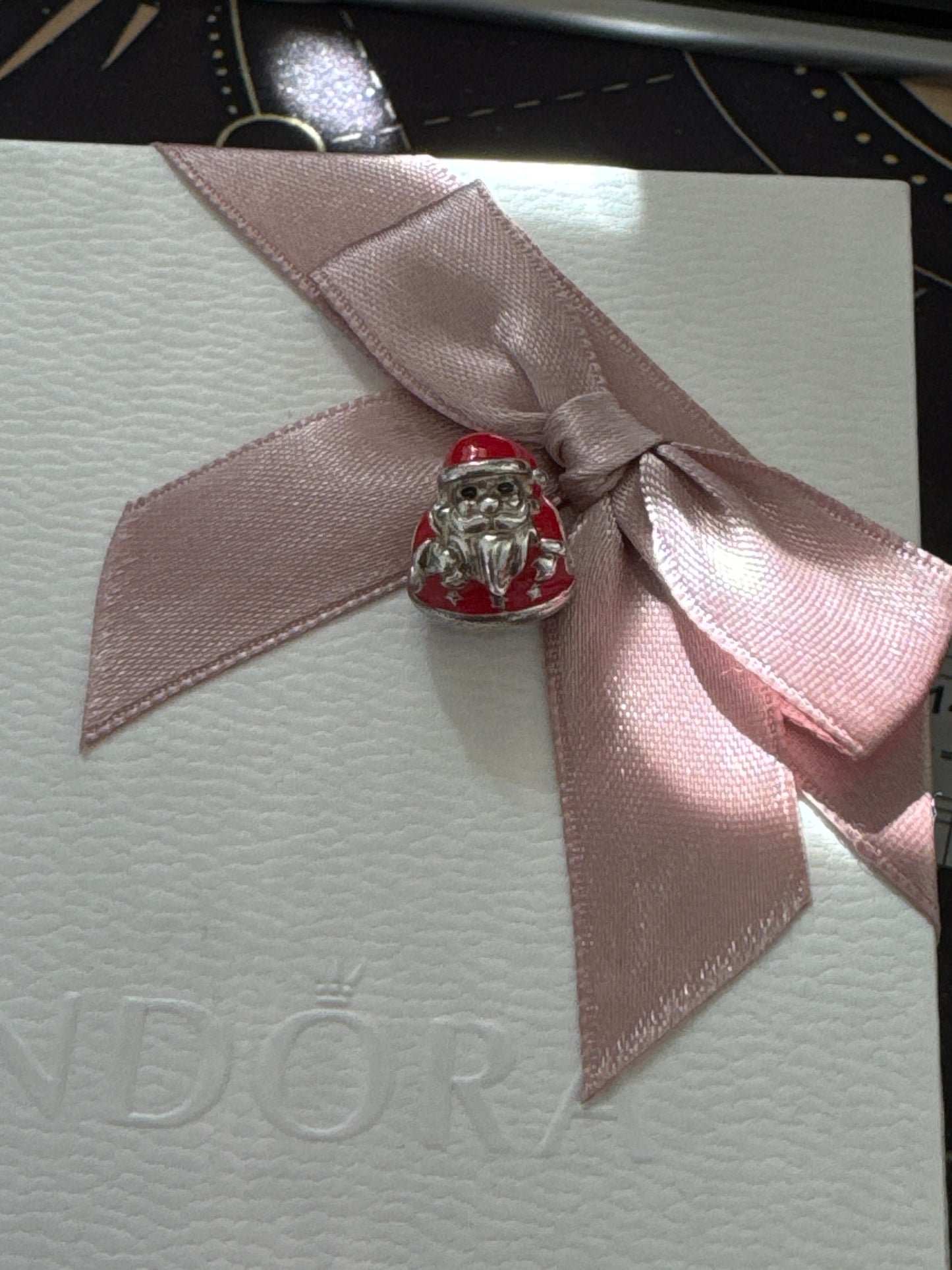Genuine Chamilia Christmas Enamel Santa Charm