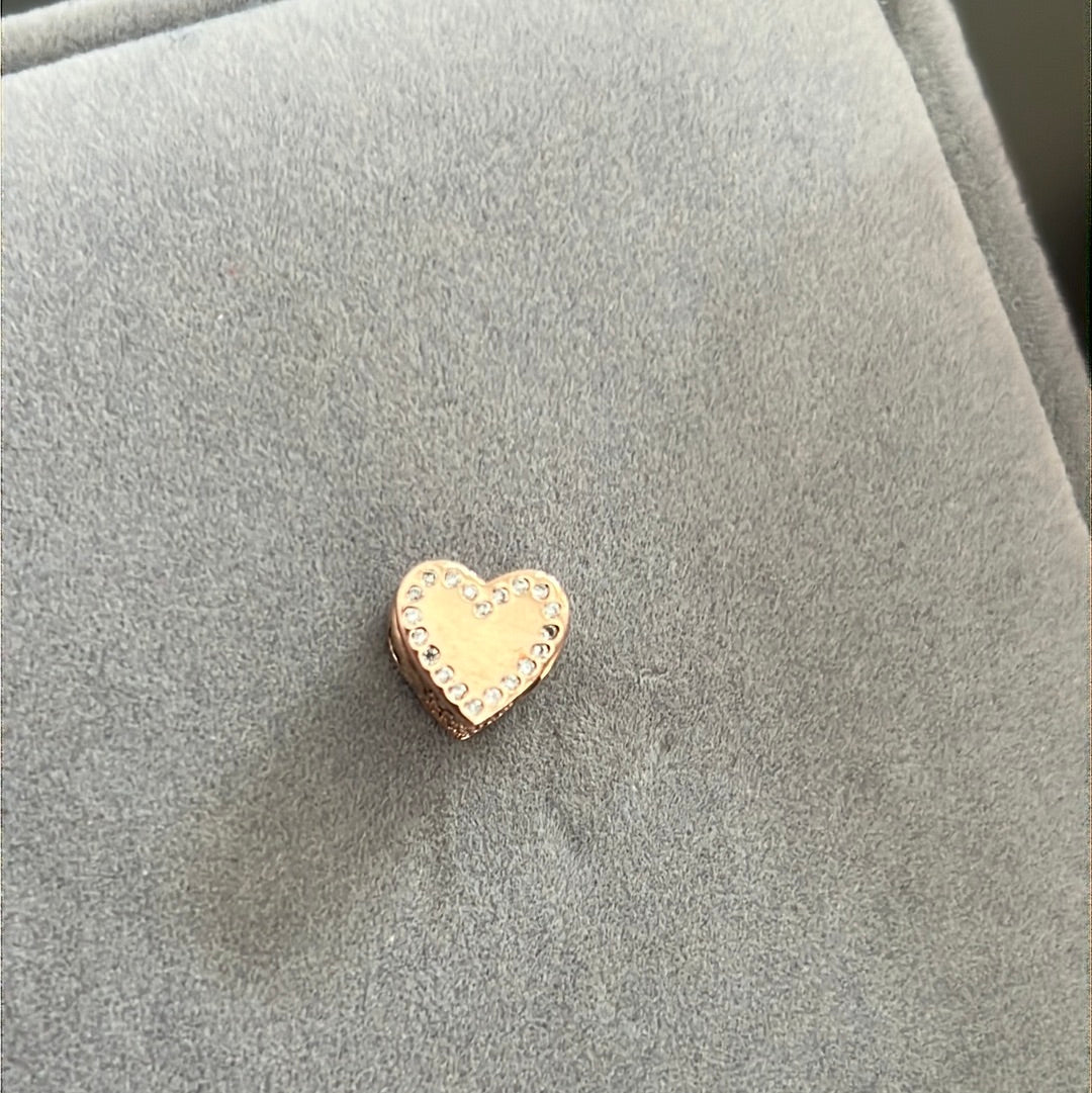 Genuine Pandora Essence Rose Gold Dedication HTF RARE Charm