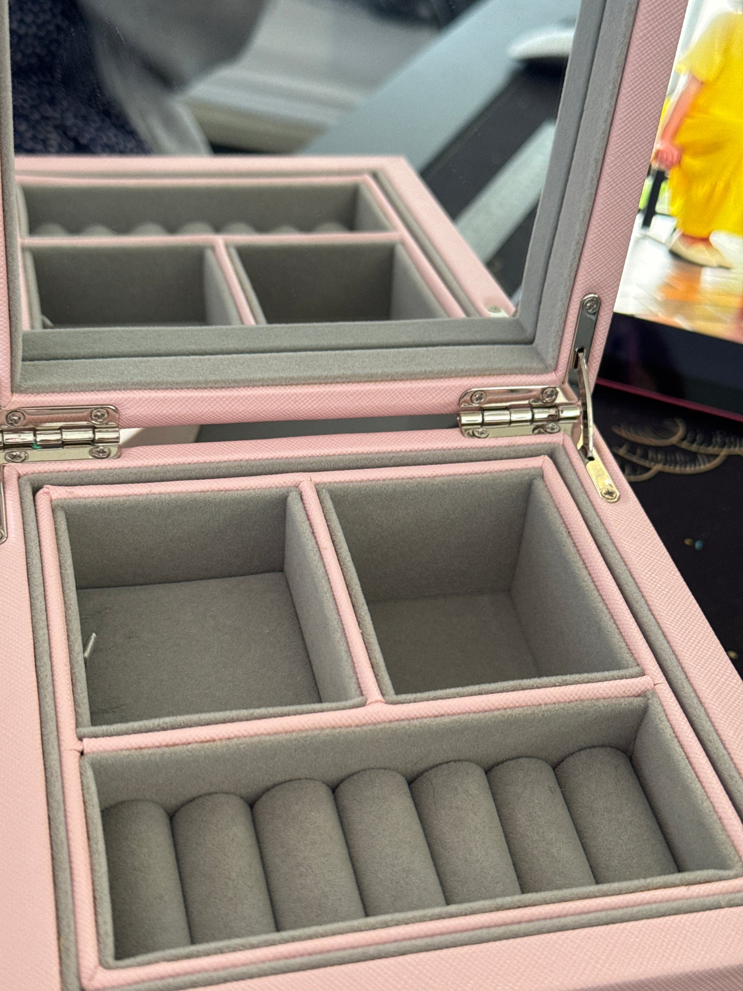 Genuine Pandora Medium Square Pink Travel Jewellery Storage Box UK ONLY