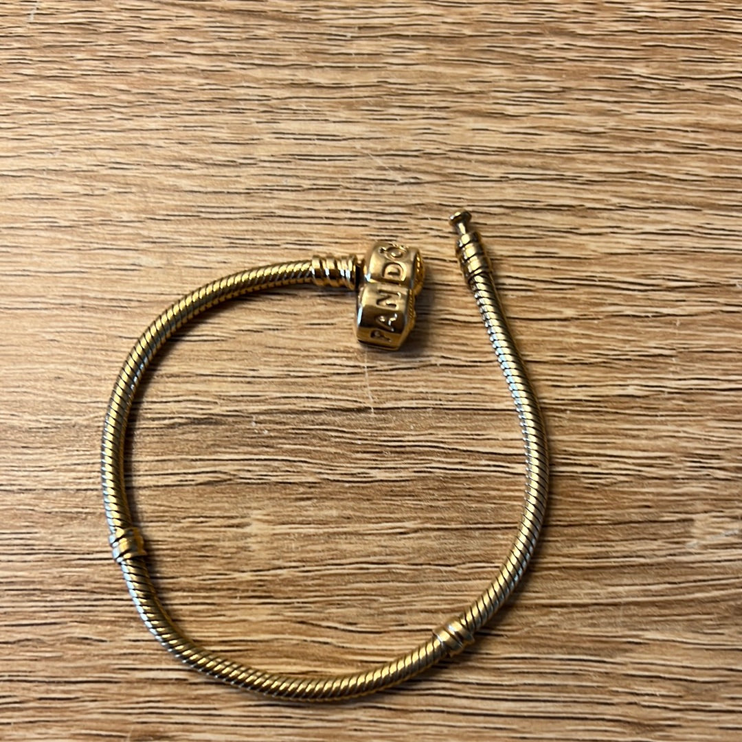Genuine Pandora RARE HTF Solid Gold 14K Bracelet 18cm