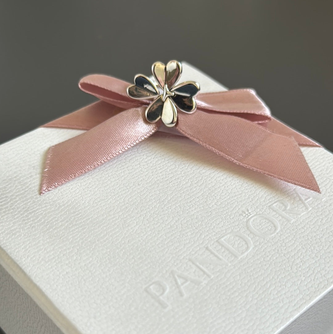 Genuine Pandora Large Clover Flower Ring 56