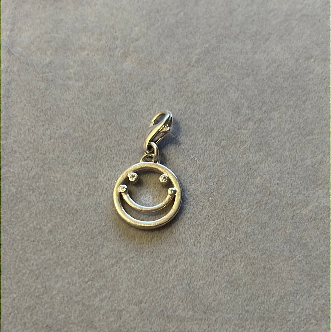 Genuine Thomas Sabo CZ Smiley Face Clip Charm