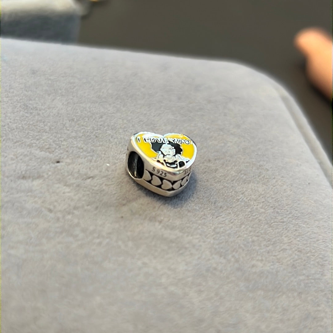 Genuine Pandora Disney Star Wars Enamel Heart Hans Solo Layla I Love You Charm