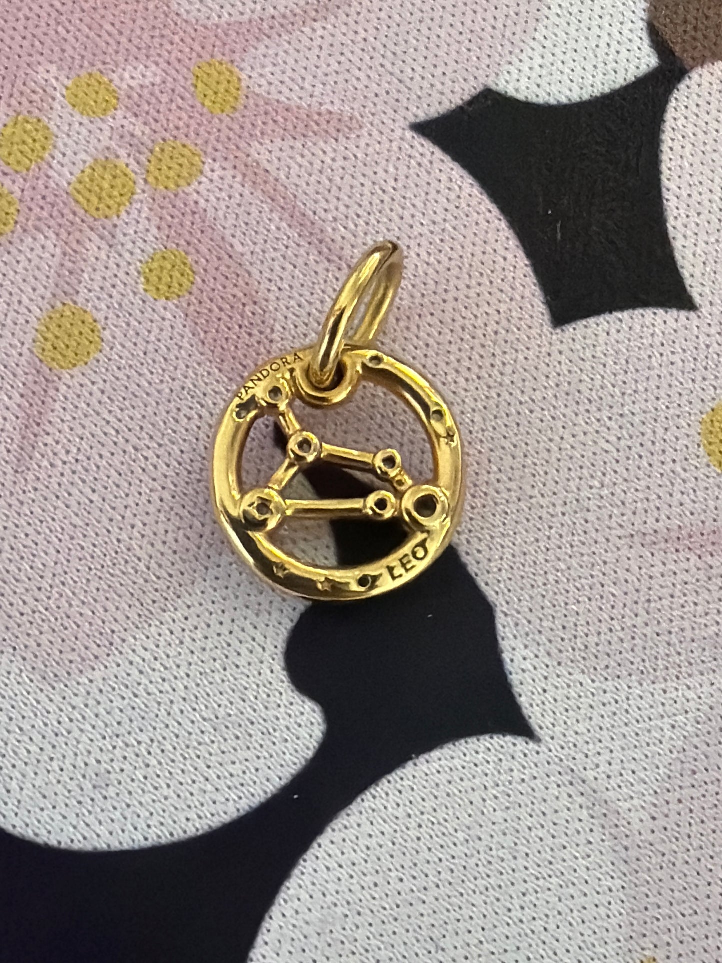 Genuine Pandora Shine Gold Leo Star Sign Horoscope Dangle Charm