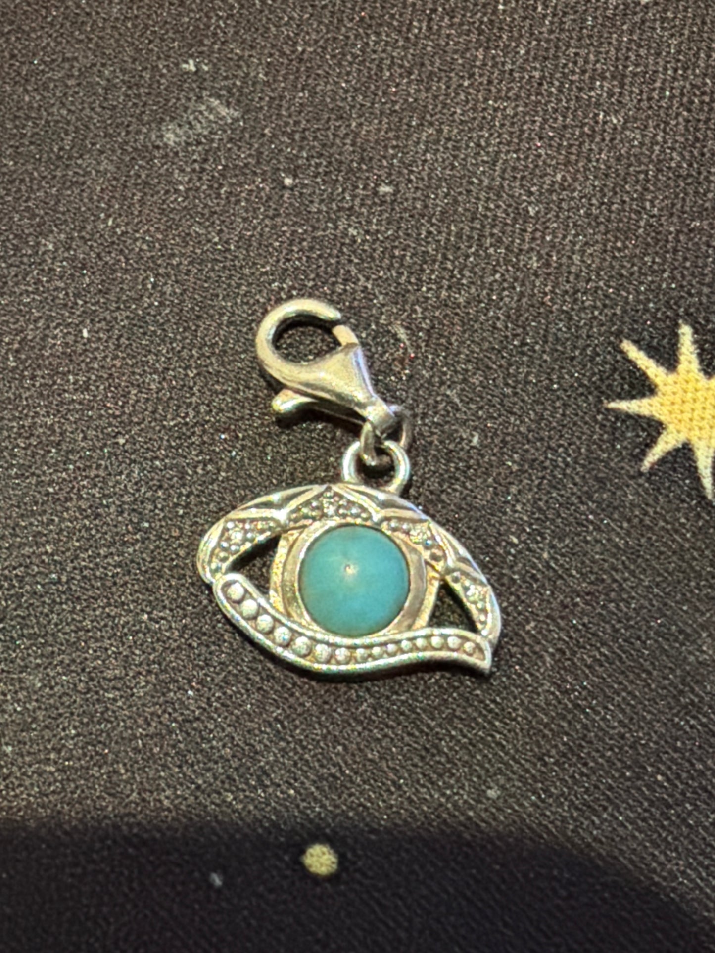 Genuine Thomas Sabo Turquoise Teal Lucky Evil Eye Dangle Charm