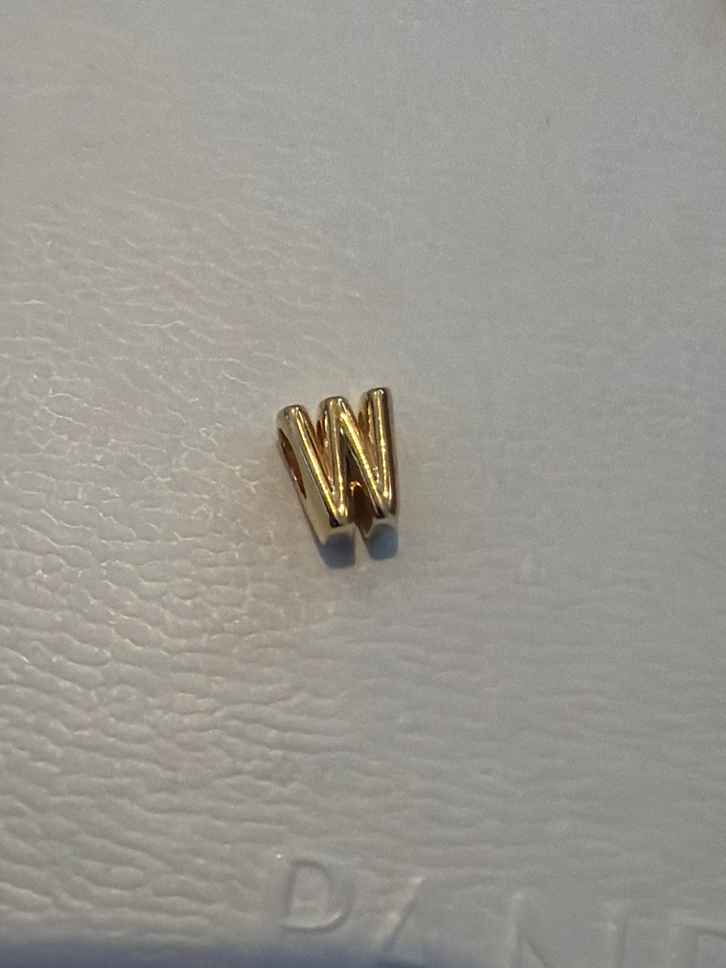 Genuine Pandora Shine Gold Initial Letter M/W Charm