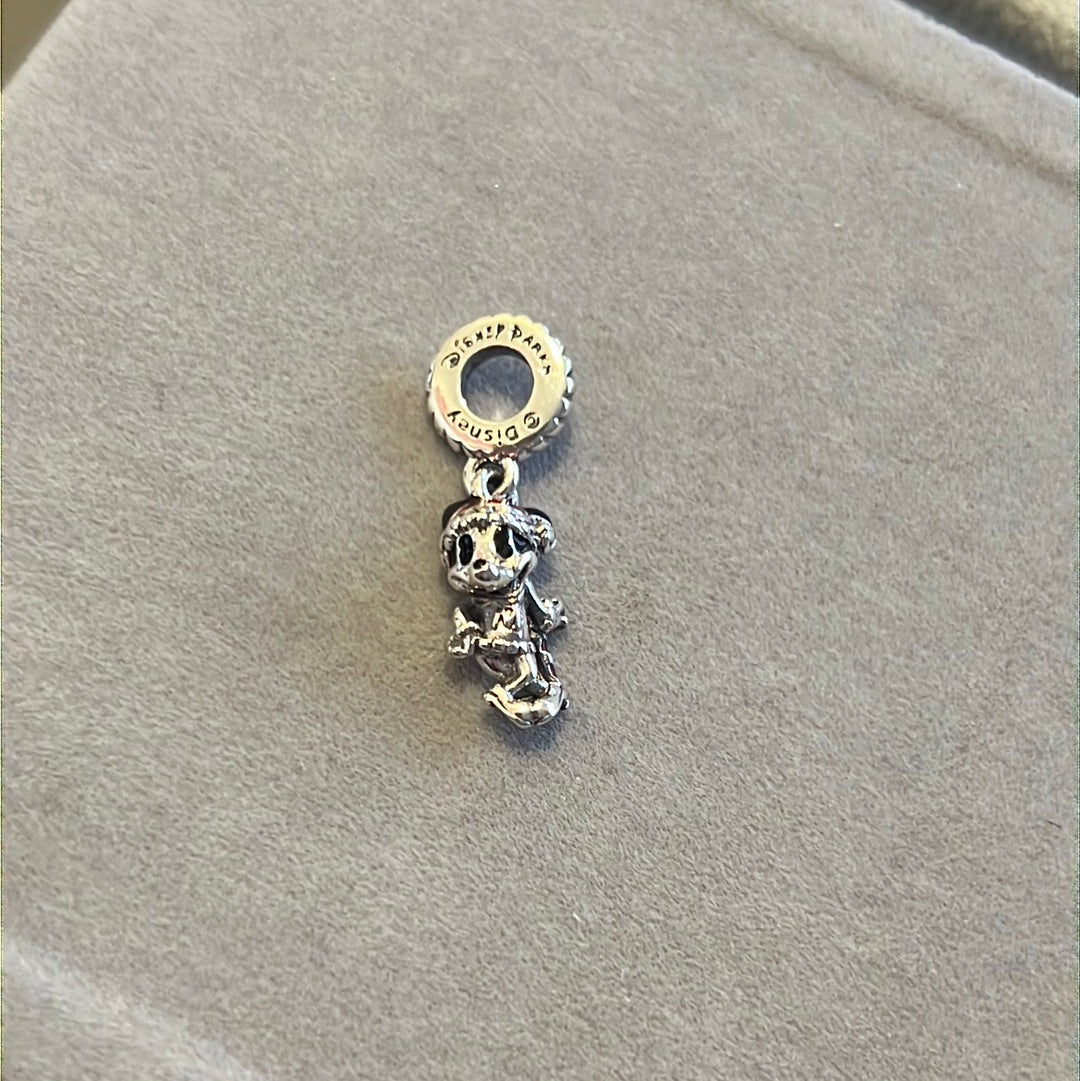 Sterling Silver Christmas Disney Mickey Dangle Charm