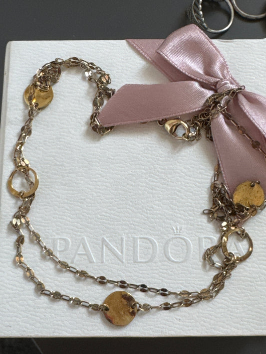 Genuine Nomination Silver Gold Plated Shine Luna Circle Choker Necklace