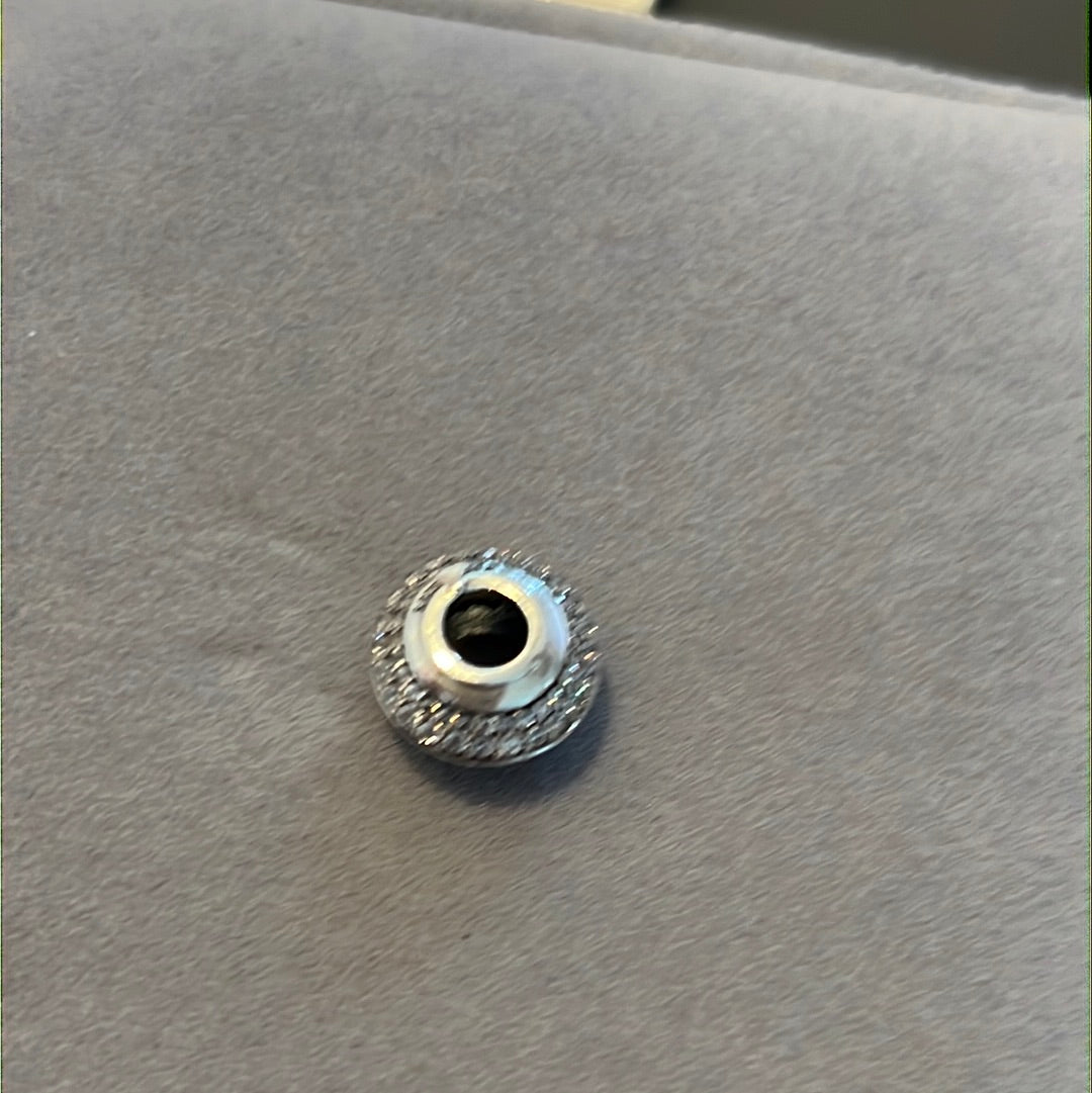 Genuine Pandora Pave Line Large Spacer Side Heart Charm