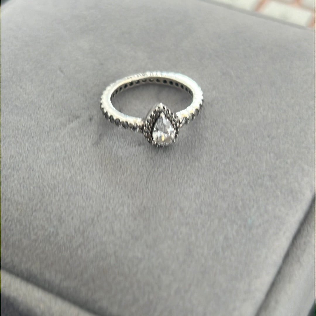 Genuine Pandora Teardrop Pave Ring 48 Kids