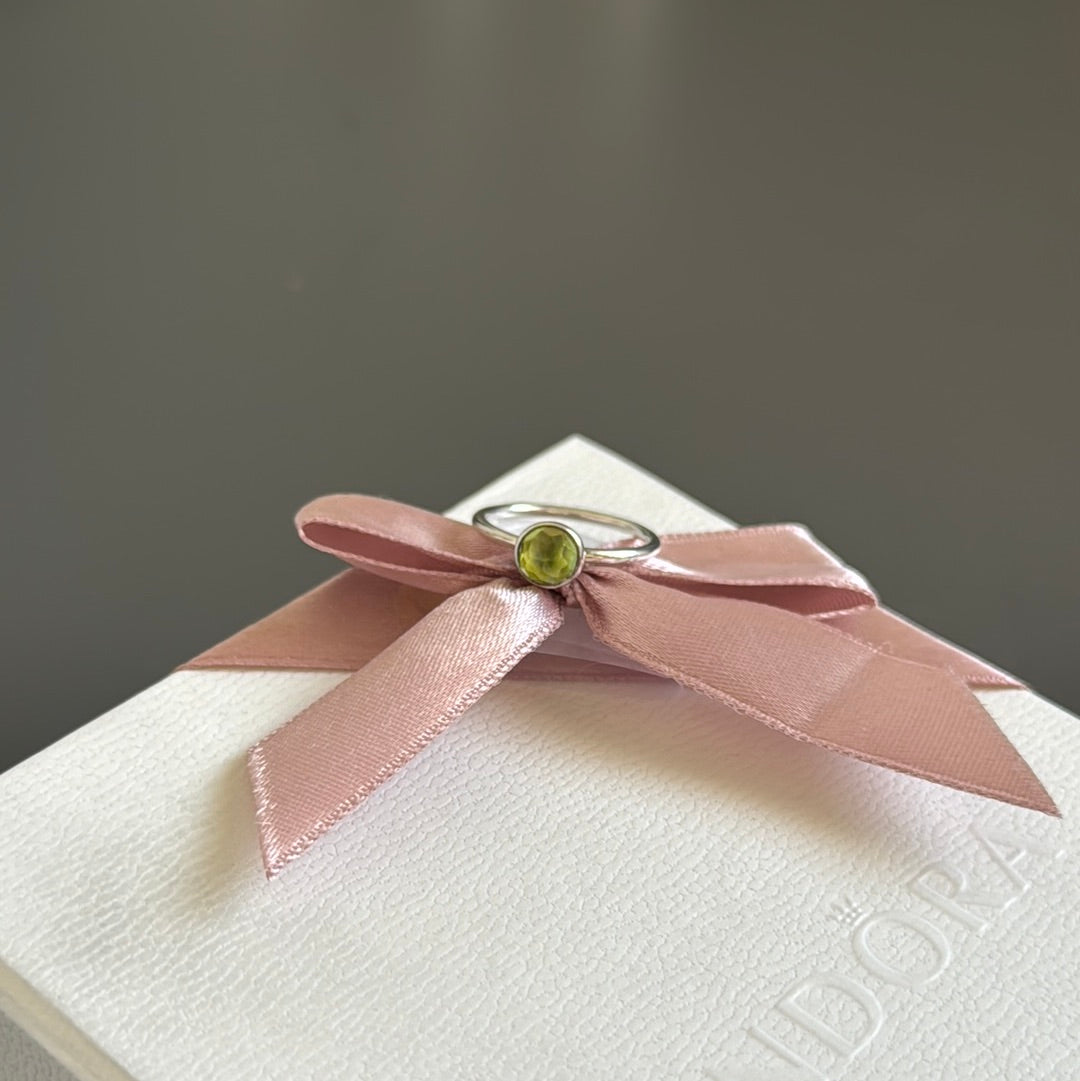 Genuine Pandora Light Green Birthstone Ring 50
