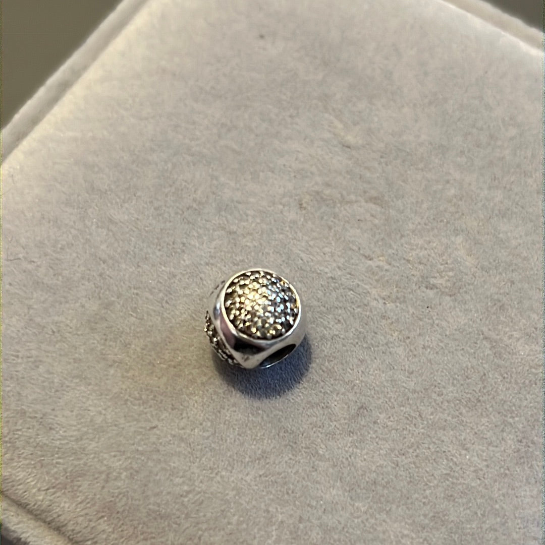 Genuine Pandora Pave Sparkle Circles Charm Clear