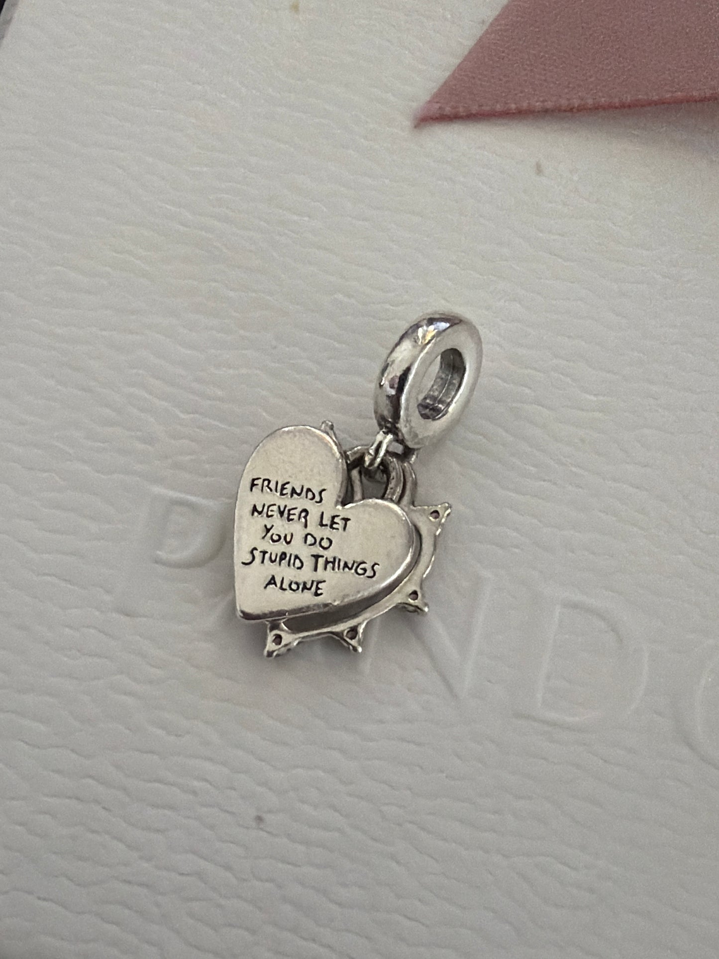 Genuine Pandora Friendship Opalescent Double Dangle Charm