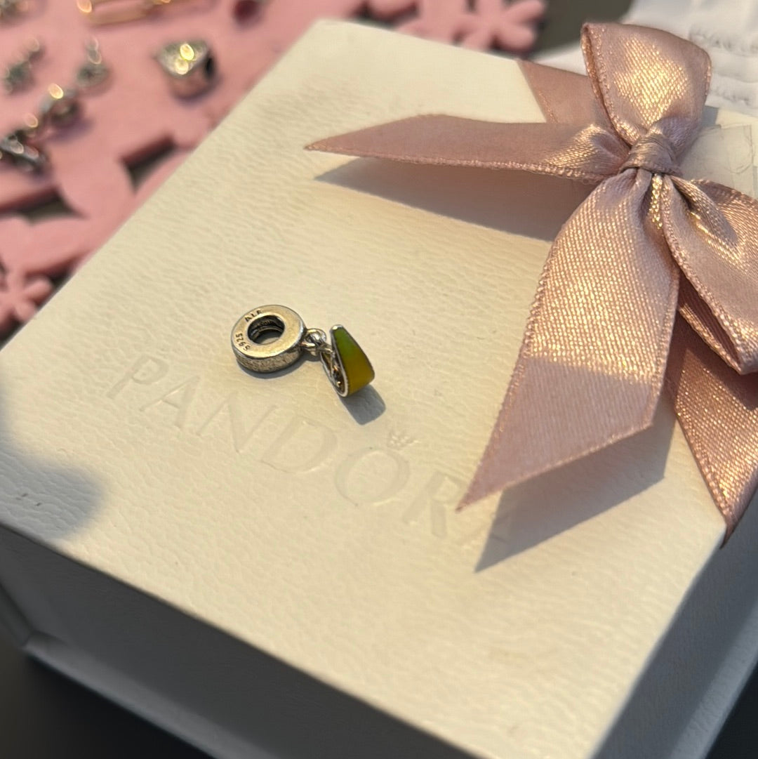 Genuine Pandora Enamel Pave Lemon Dangle Charm