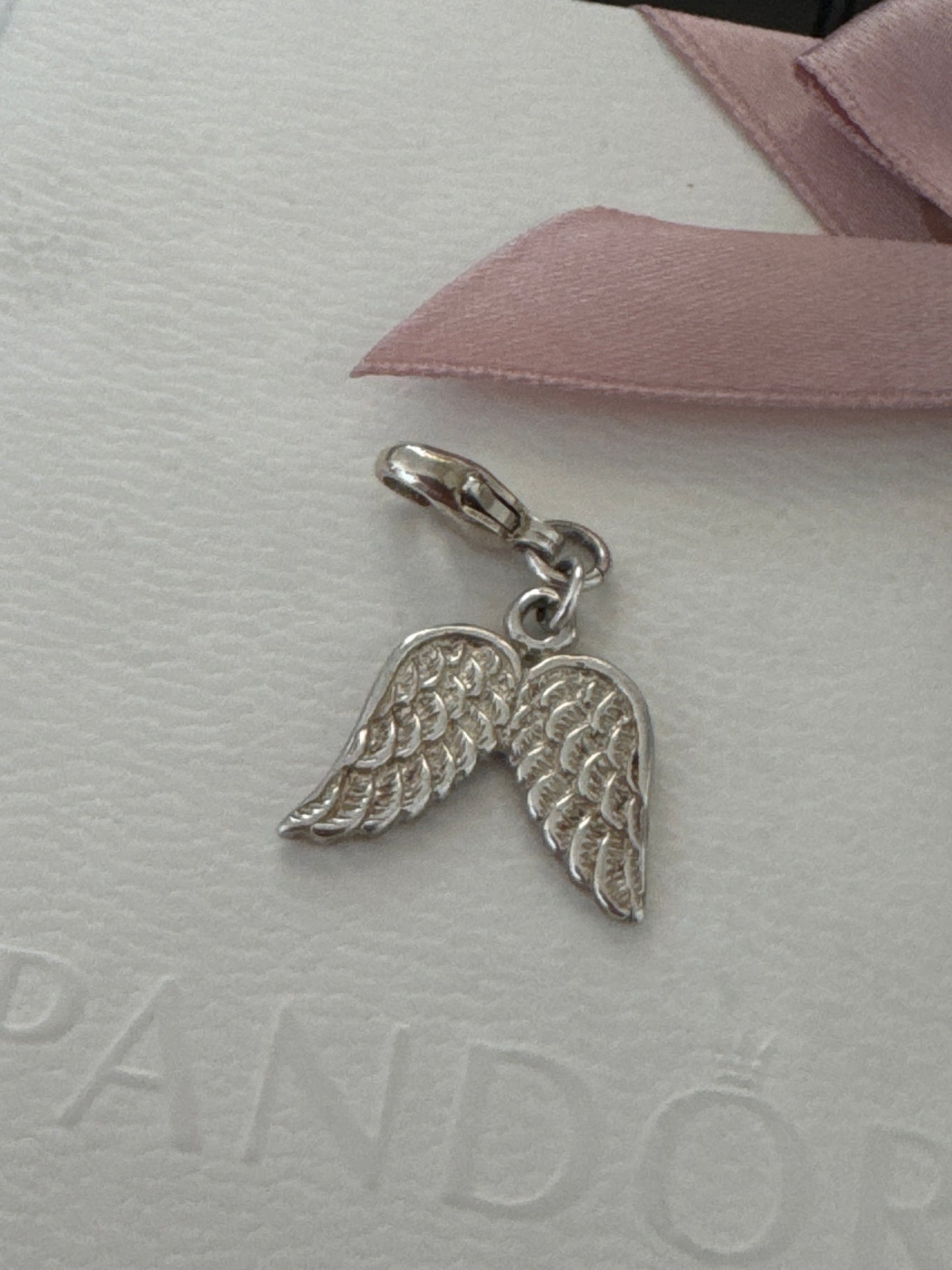 Genuine Thomas Sabo Sterling Silver Feather Angel Wings Clip Charm