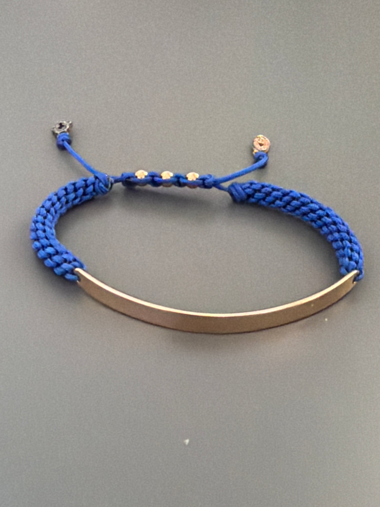 Genuine Thomas Sabo Rose Gold/ Silver Love Bridge Blue Material Bangle