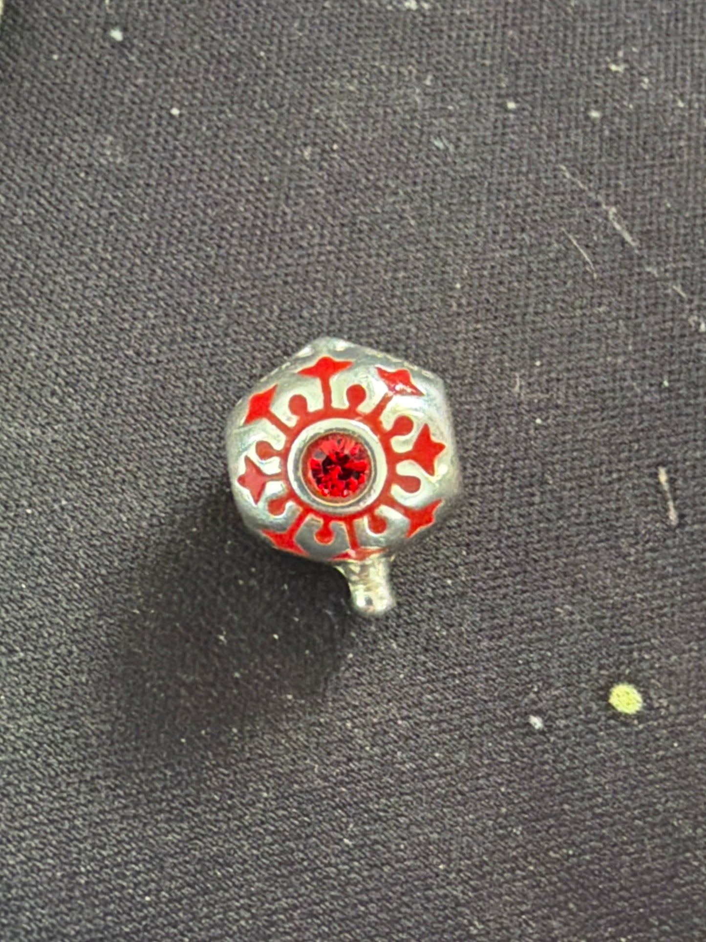 Genuine Chamilia Retired Red Enamel Lantern Charm