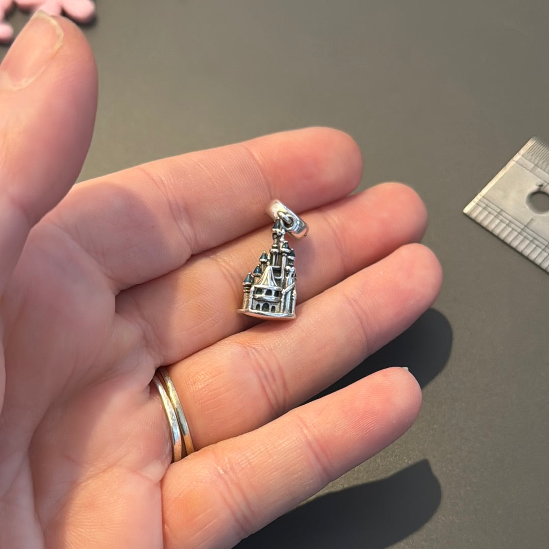 Genuine Pandora Disneyland Paris Parks Enamel Castle Dangle Charm