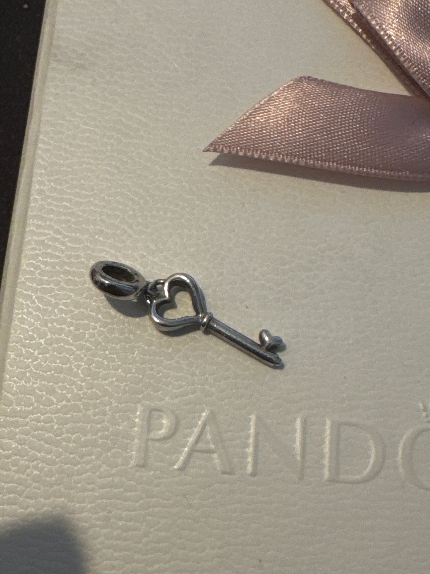 Genuine Chamilia Heart Key Dangle Charm