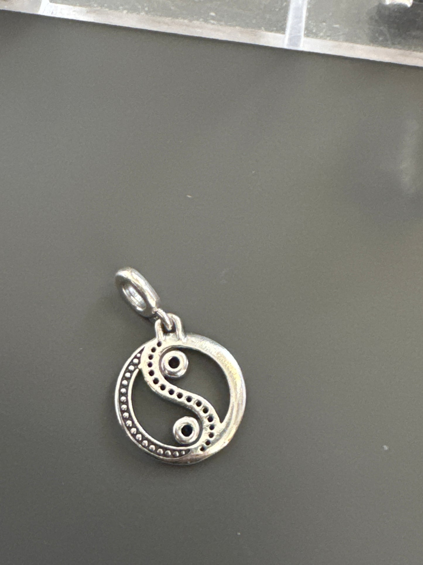 Genuine Pandora Me Ying and Yang CZ Large Charm Medallion